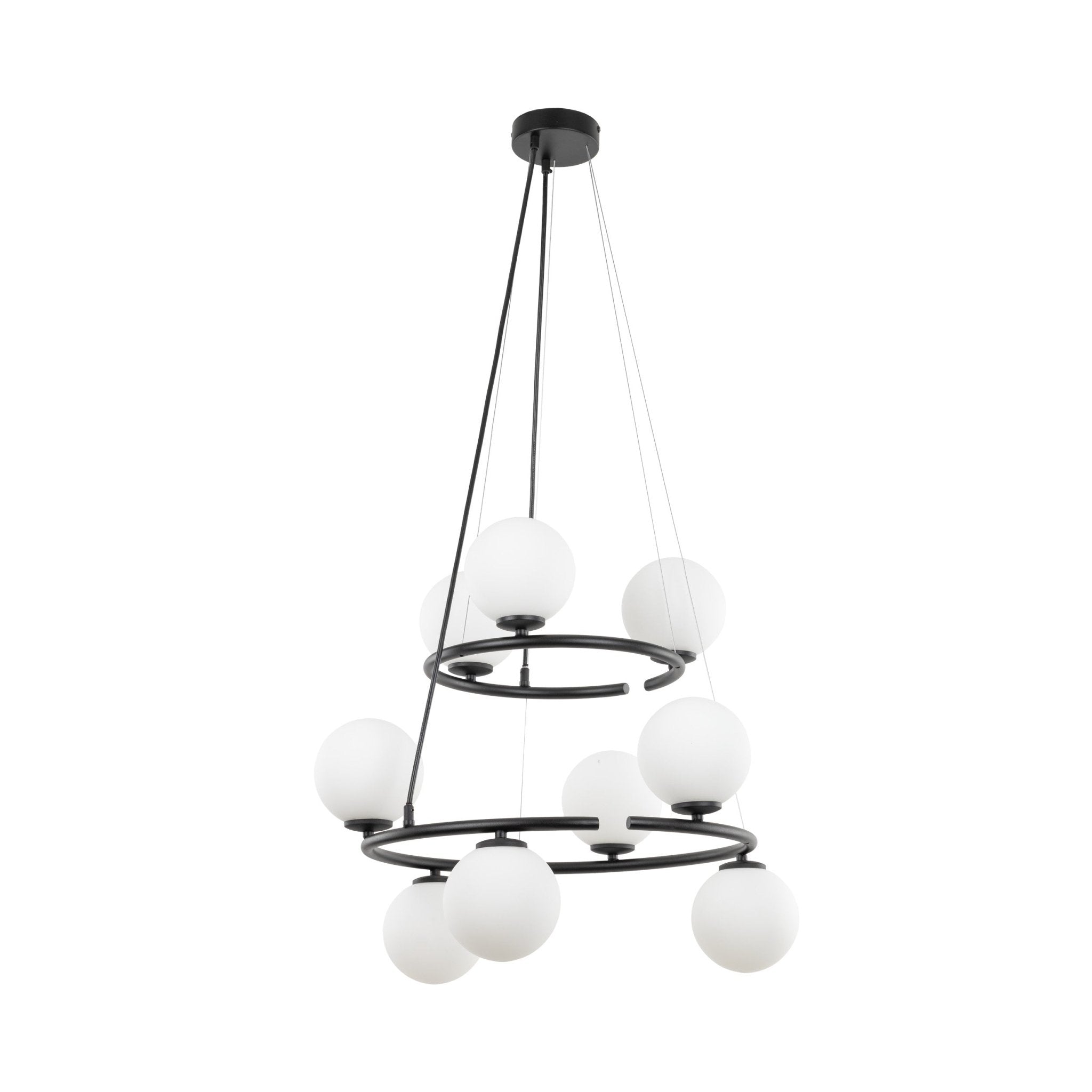 Lampe Suspendue ANABELLE Scandinave 9 Lumières | Suspension Élégante en Verre et Métal - Les Trouvailles de JustineLumoCrafts