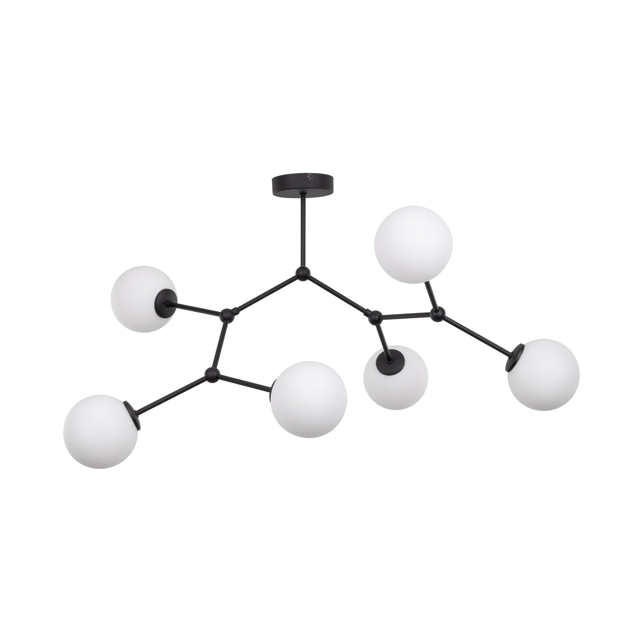 Lampe Suspendue FAIRY Scandinave 6 Lumières | Suspension Élégante en Verre et Métal - Les Trouvailles de JustineLumoCrafts