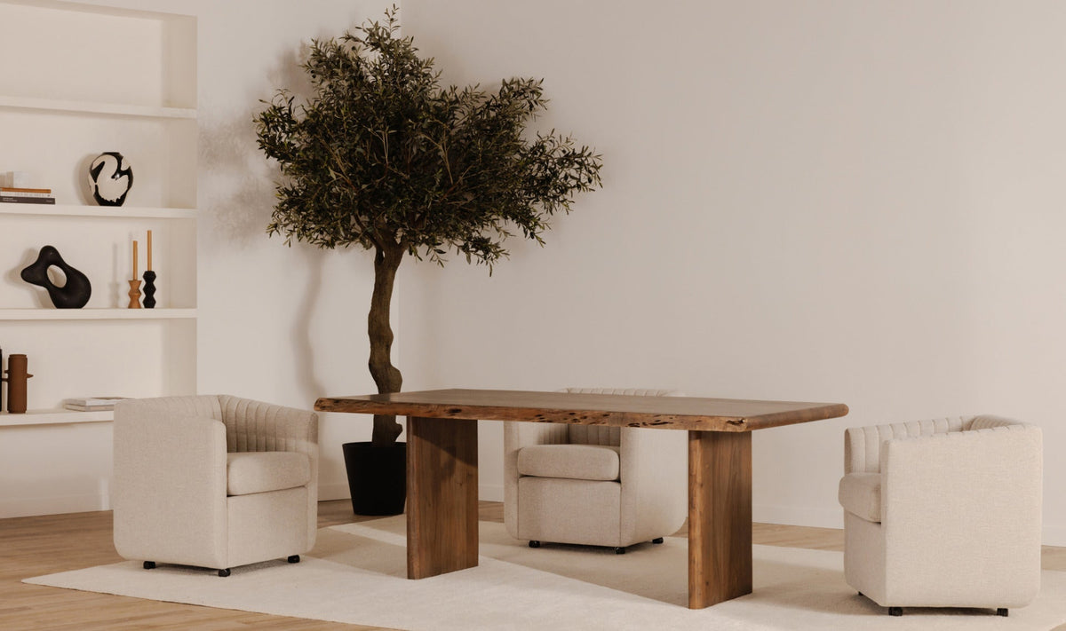 Grande table de salle à manger Lena | Acacia massif | Fabrication artisanale