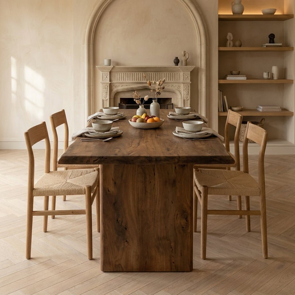 Grande table de salle à manger Lena | Acacia massif | Fabrication artisanale
