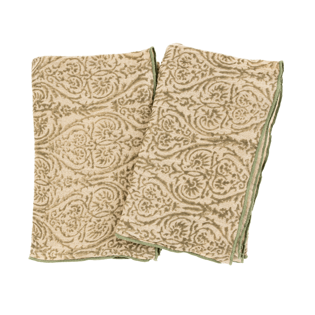 Linges à vaisselle Aria fait à la main | Ensemble de 2 | Coton biologique - Les Trouvailles de JustineIndaba Home