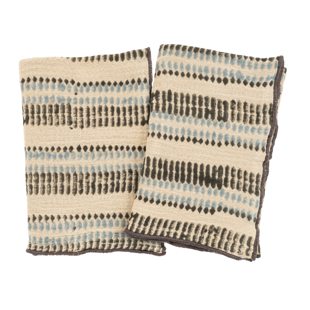 Linges à vaisselle Ishita fait à la main | Ensemble de 2 | Coton biologique - Les Trouvailles de JustineIndaba Home