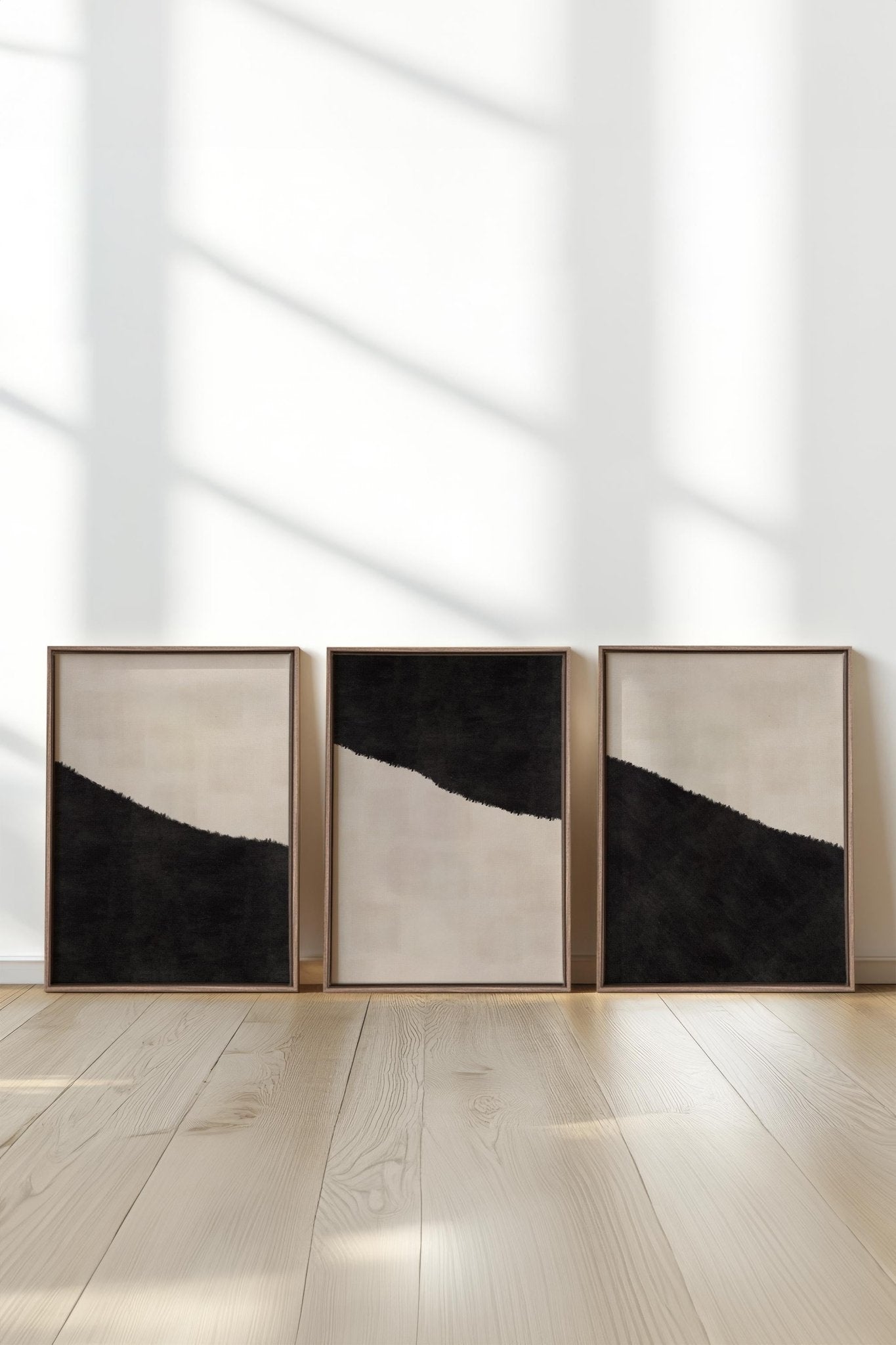 LUXE TRIO (3 Oeuvres sur toile étirée) - Les Trouvailles de JustineDuo & TrioOleka Canvas3 toiles 9x12Bois Oak
