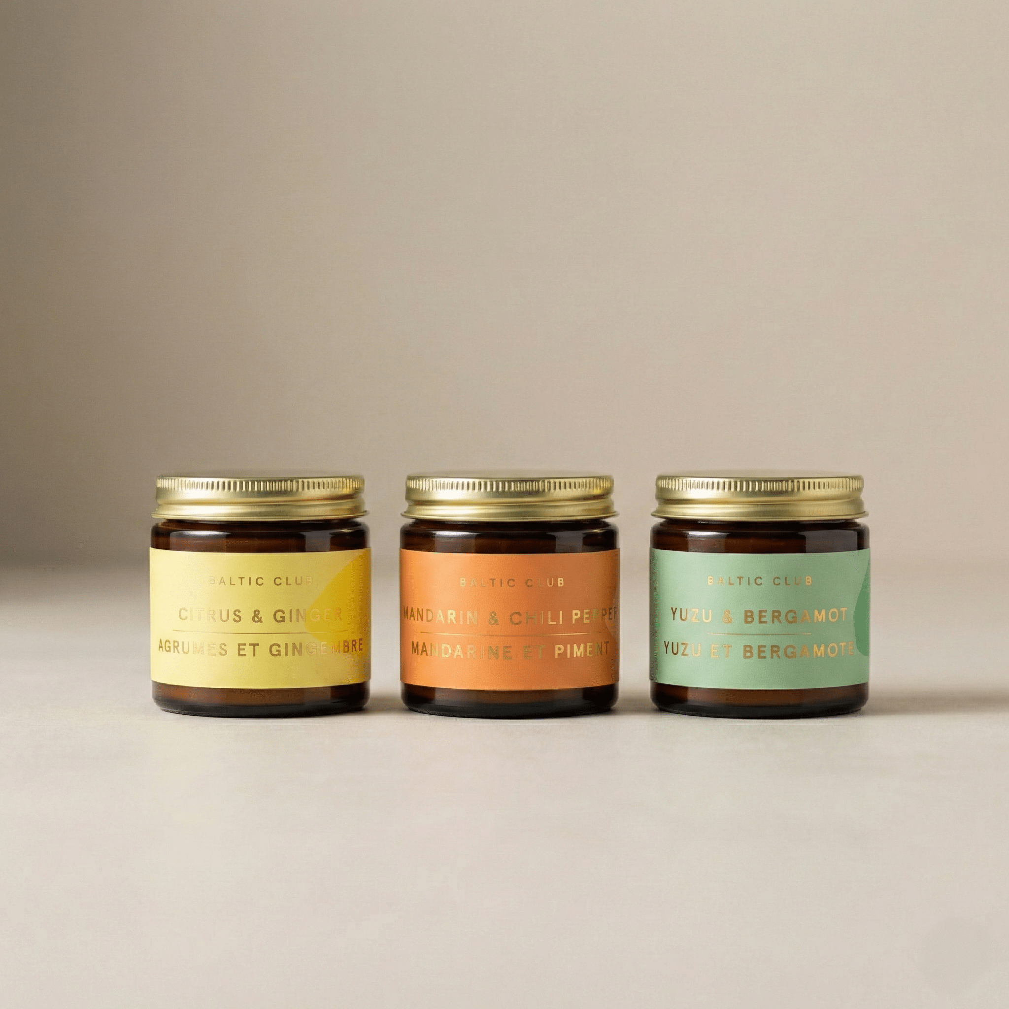 Coffret de 3 mini bougies | Citrina | Agrumes & épices | Cadeau