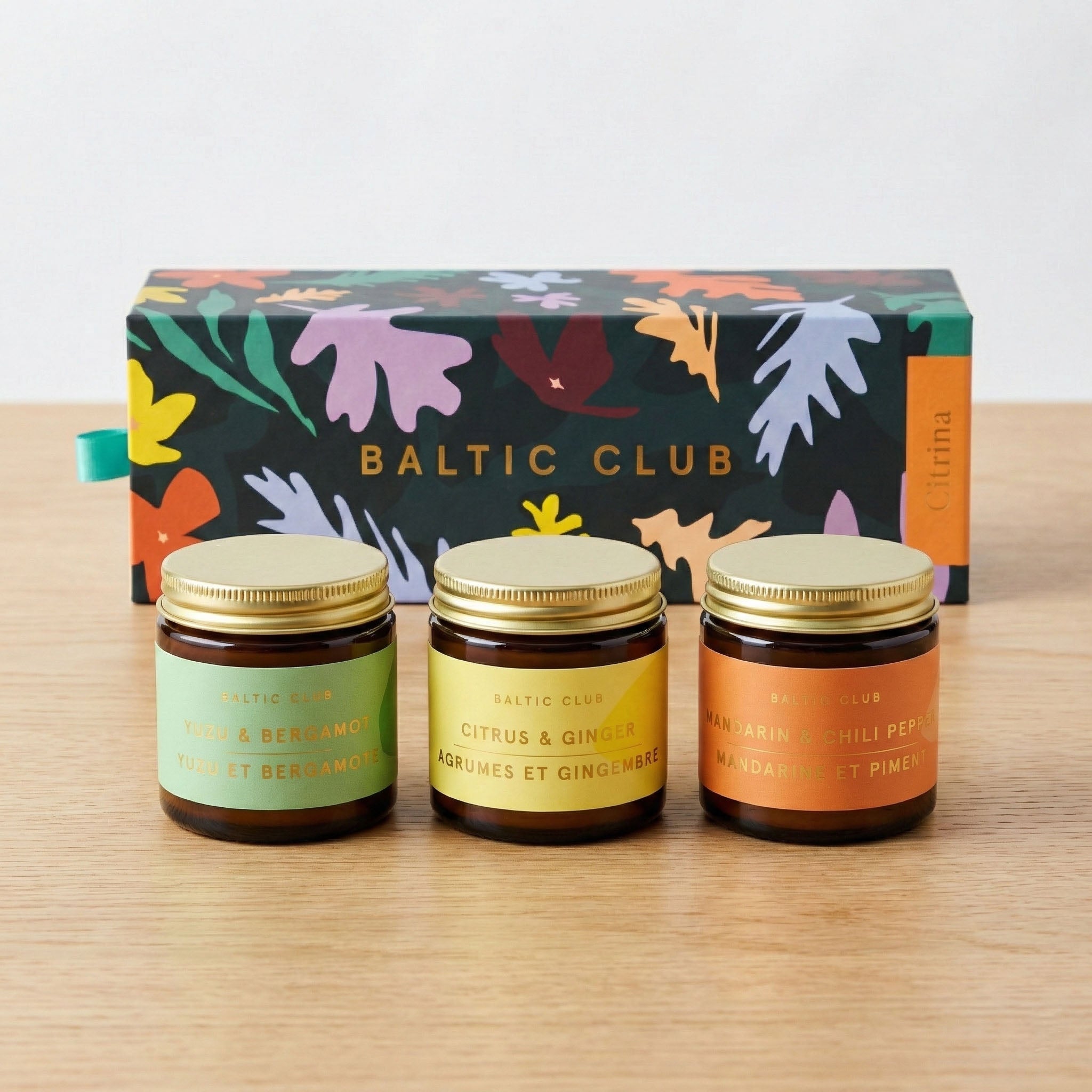 Coffret de 3 mini bougies | Citrina | Agrumes & épices | Cadeau