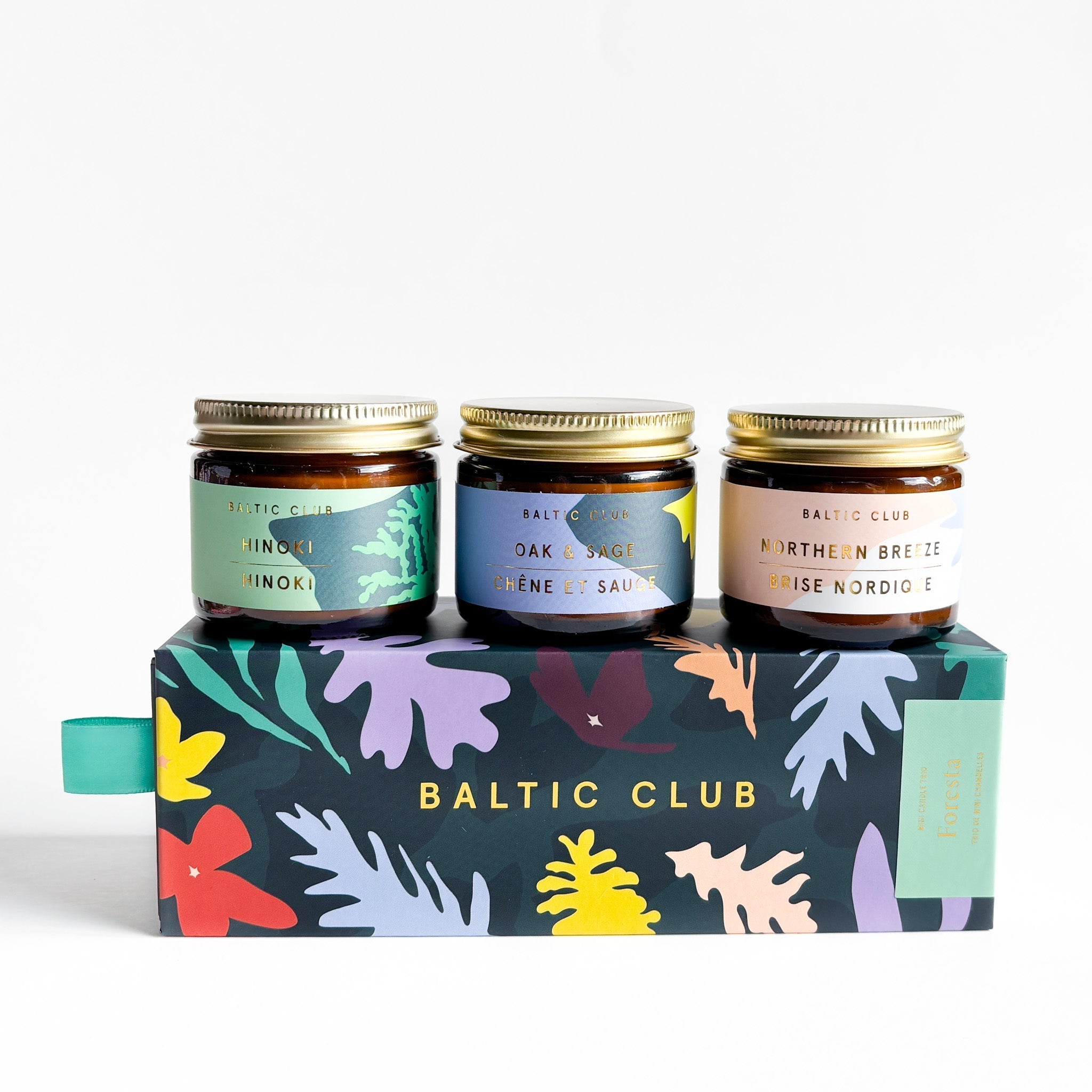 Mini Trio de Bougies Foresta | Coffret Cadeau | Cire de Soja Naturelle