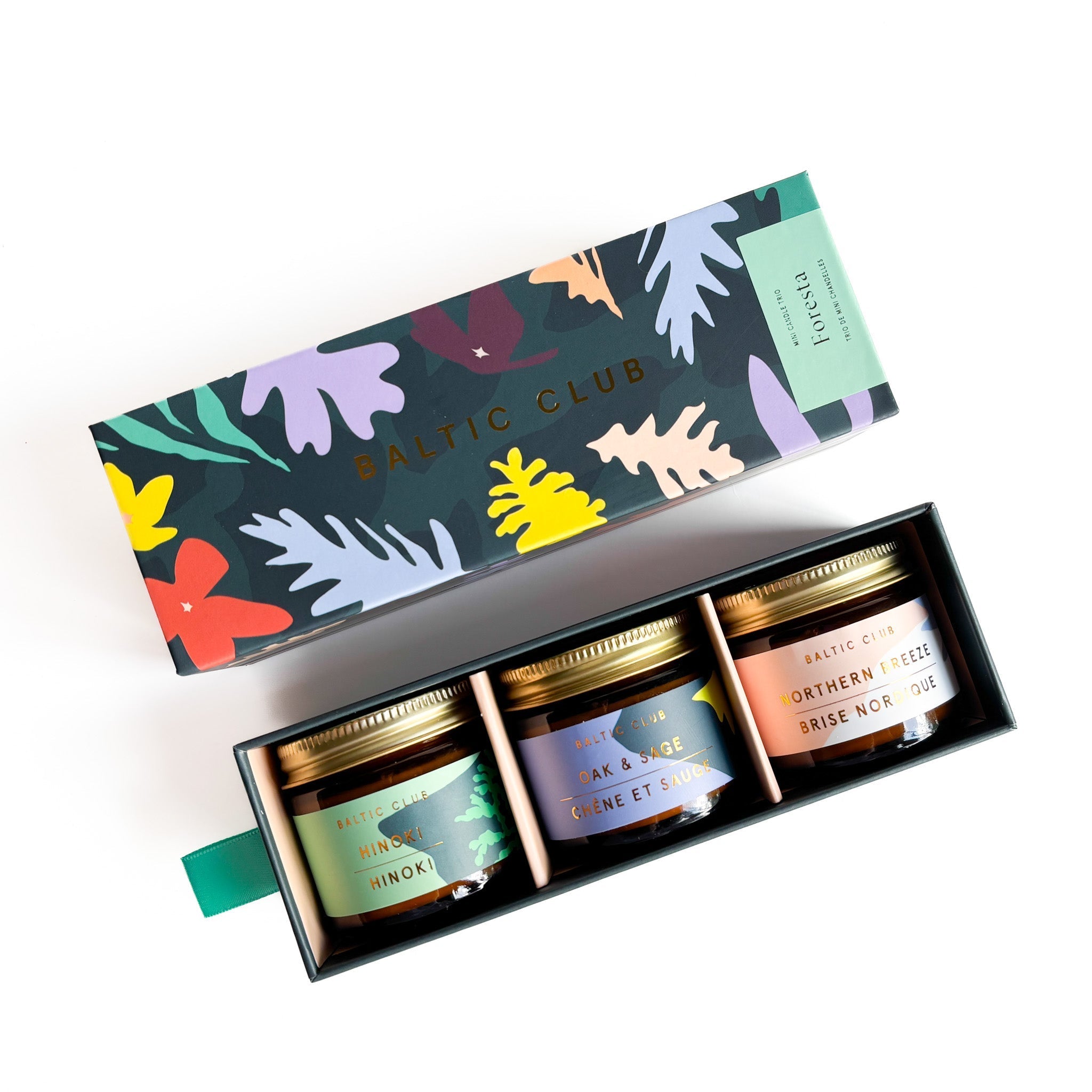 Mini Trio de Bougies Foresta | Coffret Cadeau | Cire de Soja Naturelle