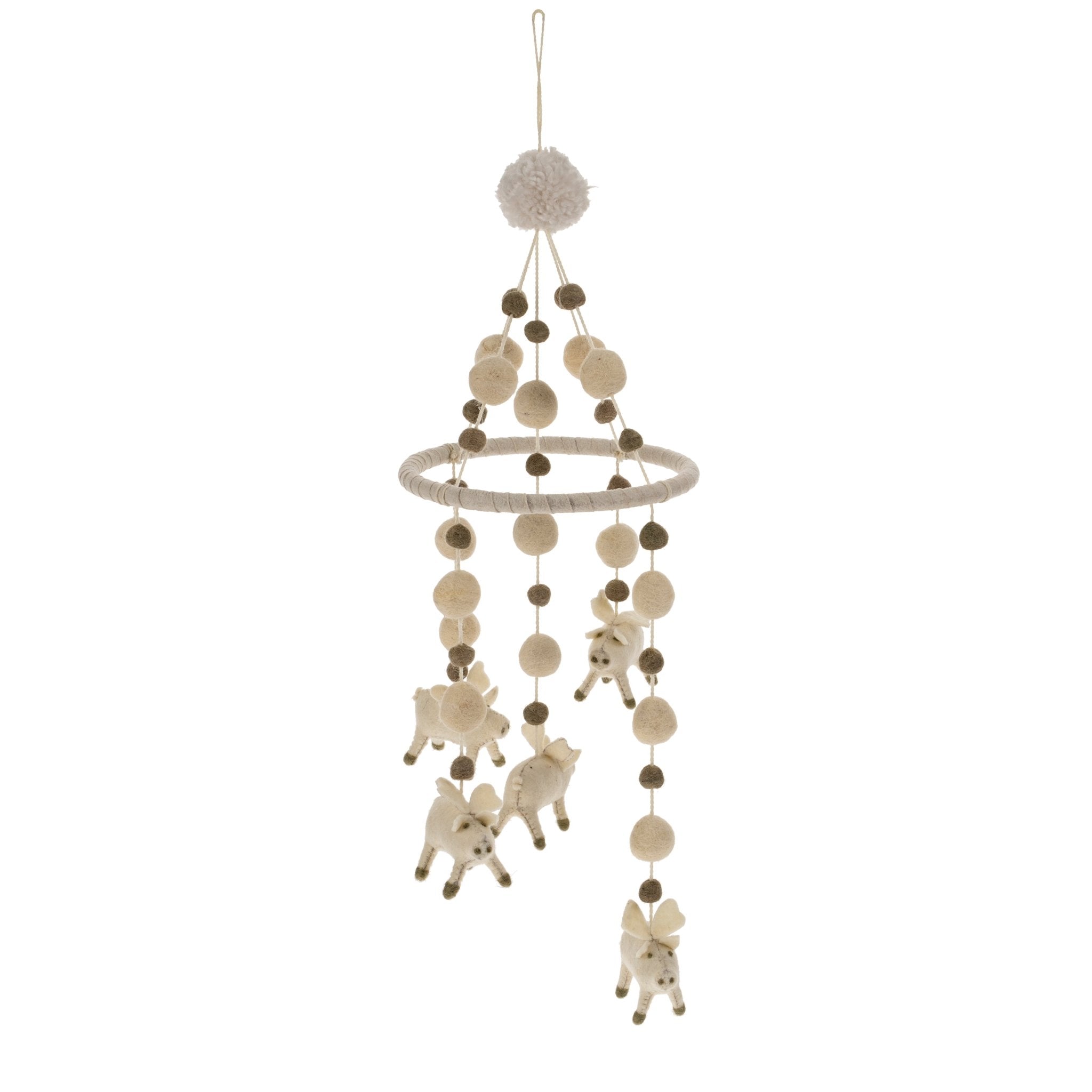 Mobile Cochons Volants en Feutre | Charme Fantaisiste pour Chambre de Bébé - Les Trouvailles de JustineIndaba Home