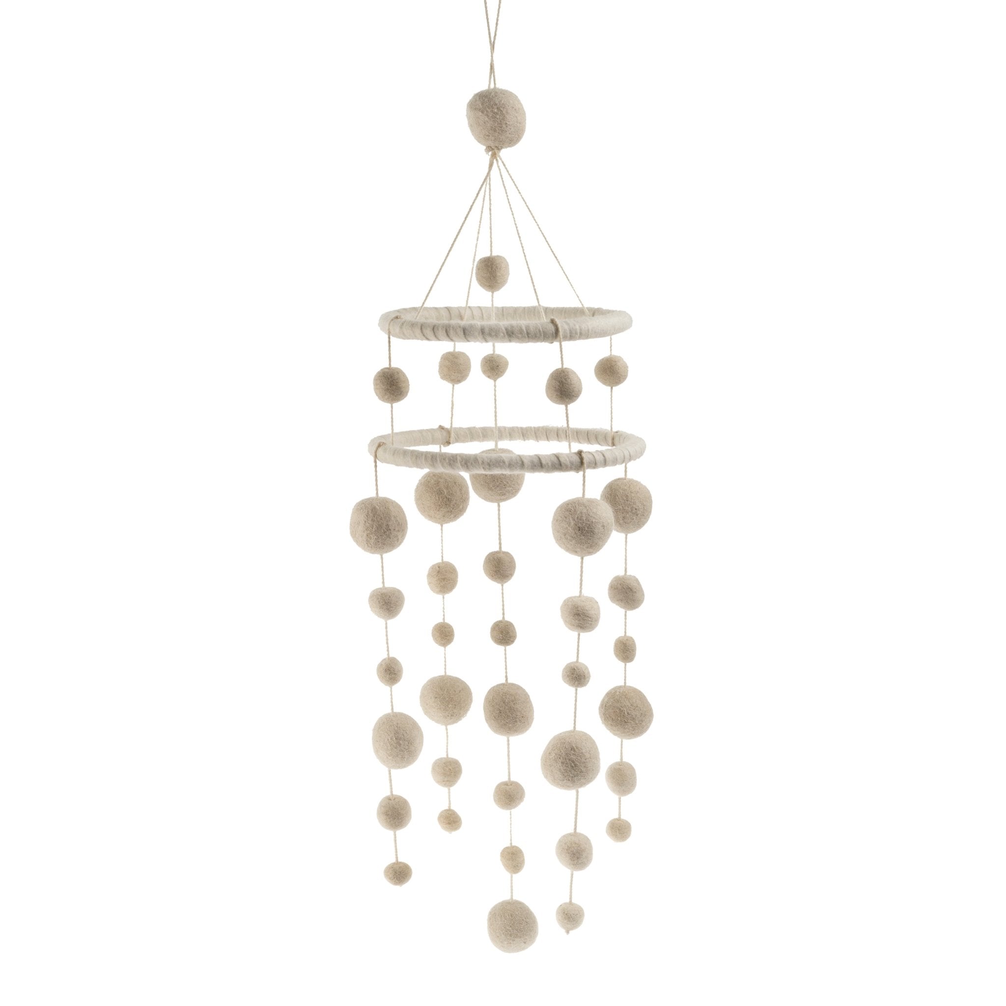 Mobile en Feutre Pom Pom | Décor Distingué pour Chambre de Bébé - Les Trouvailles de JustineIndaba Home