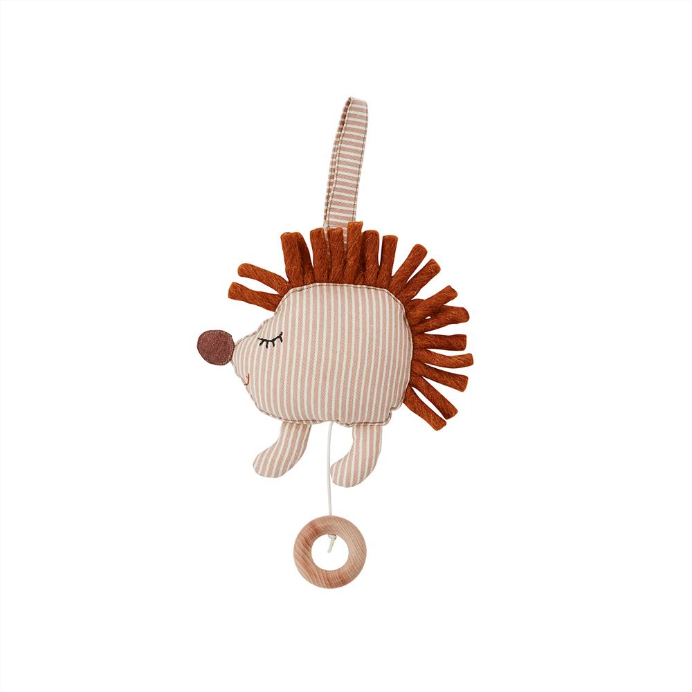 Mobile musical Hope le hérisson beige en coton biologique par OYOY MINI