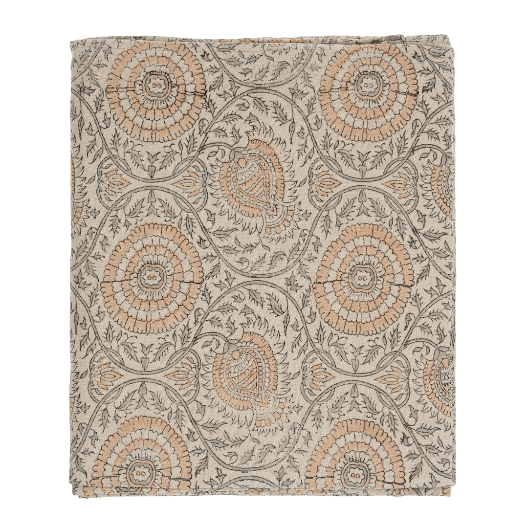 Nappe Botanique imprimée à la main | Lin & Coton - Les Trouvailles de JustineIndaba Home