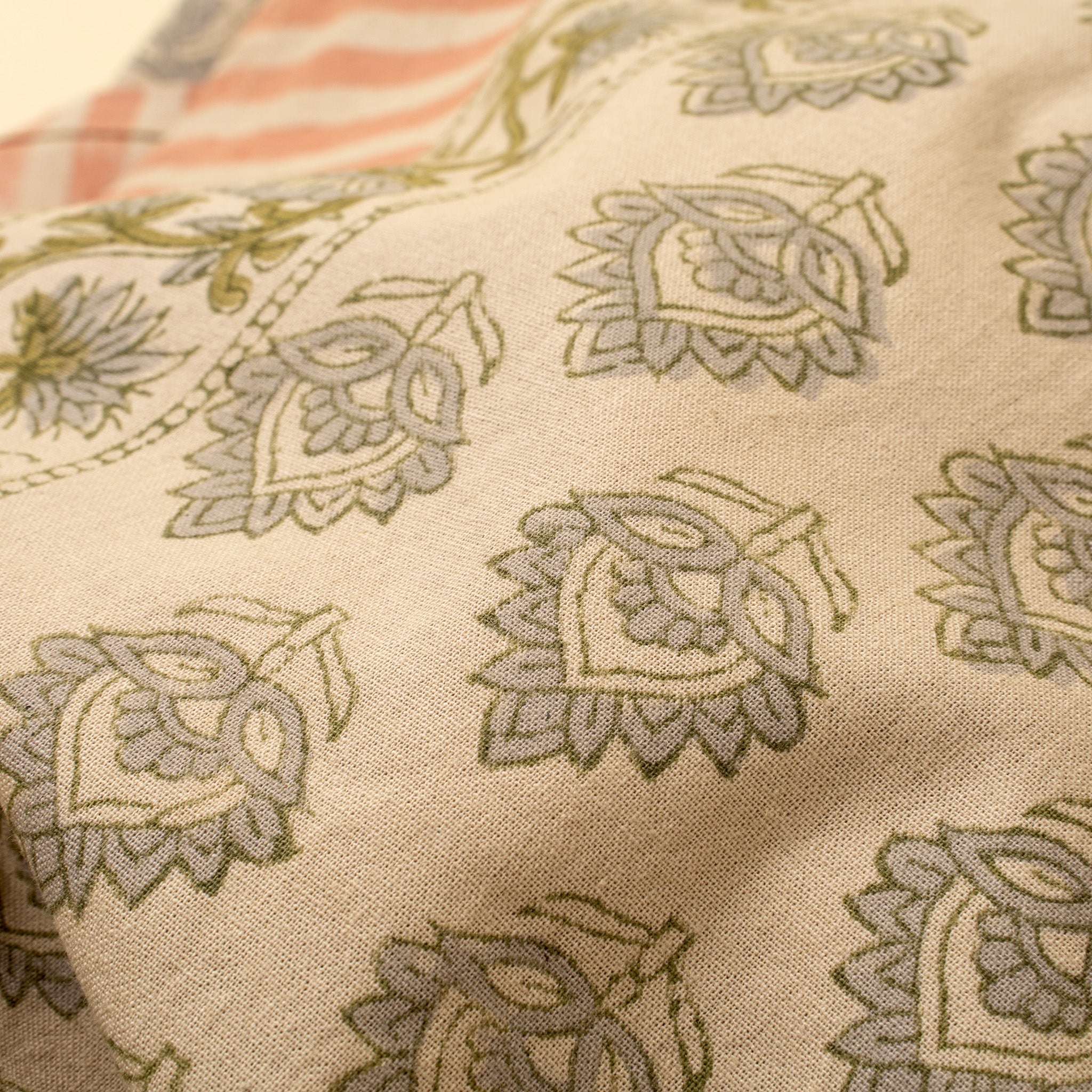 Nappe Ritika imprimée au bloc | Fait à la main | Coton biologique | Indaba - Les Trouvailles de JustineIndaba Home