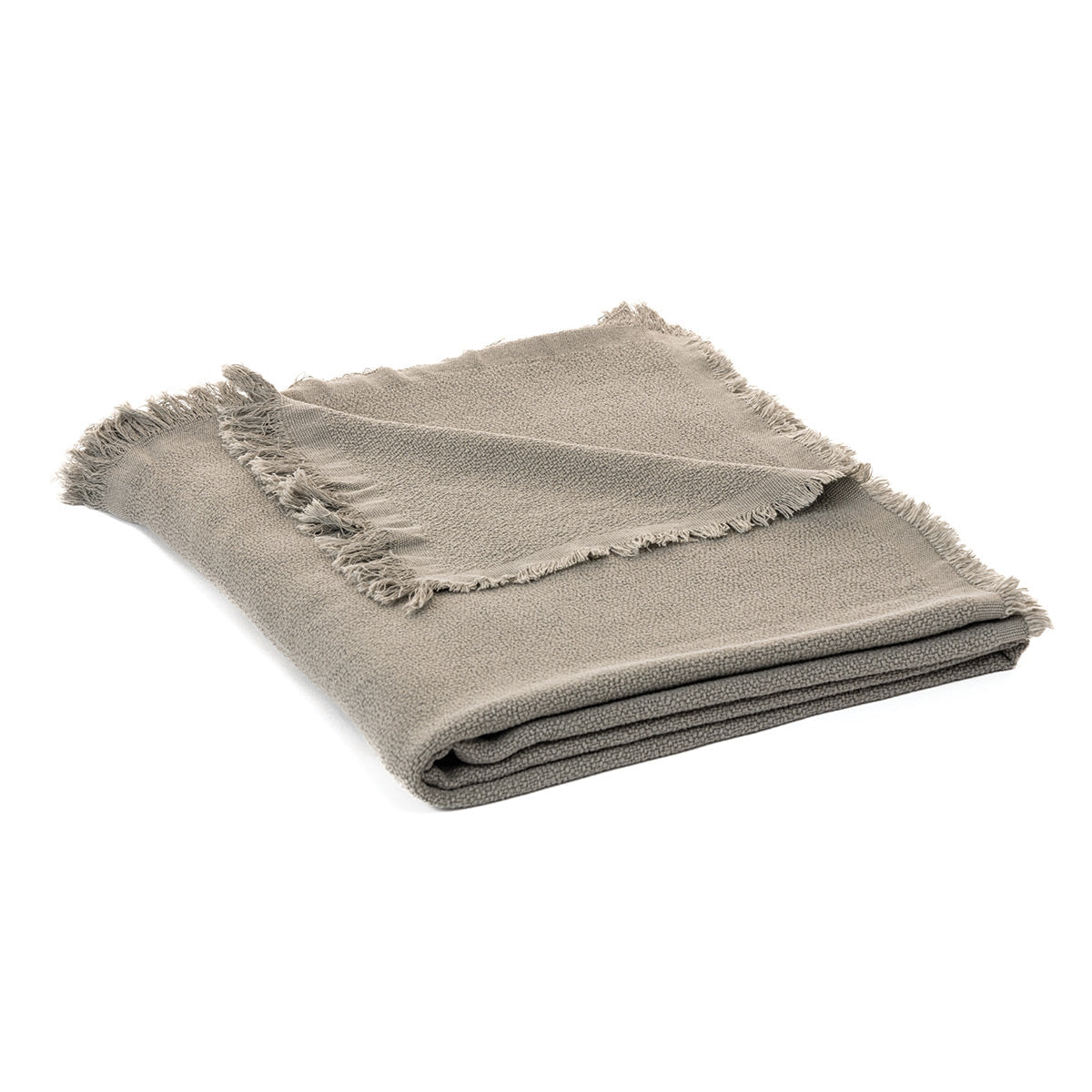 Okou gray woven cotton throw | 50 × 60 in