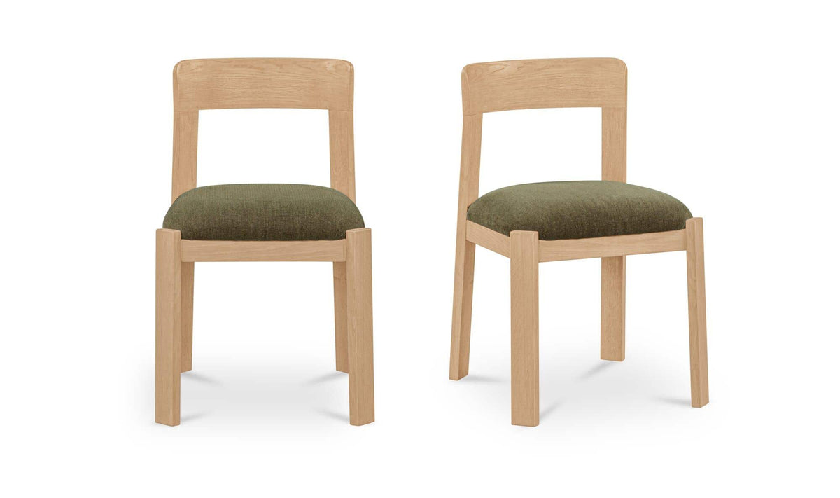 Ensemble de 2 chaises de salle à manger Olsen | Chêne massif | 2 couleurs