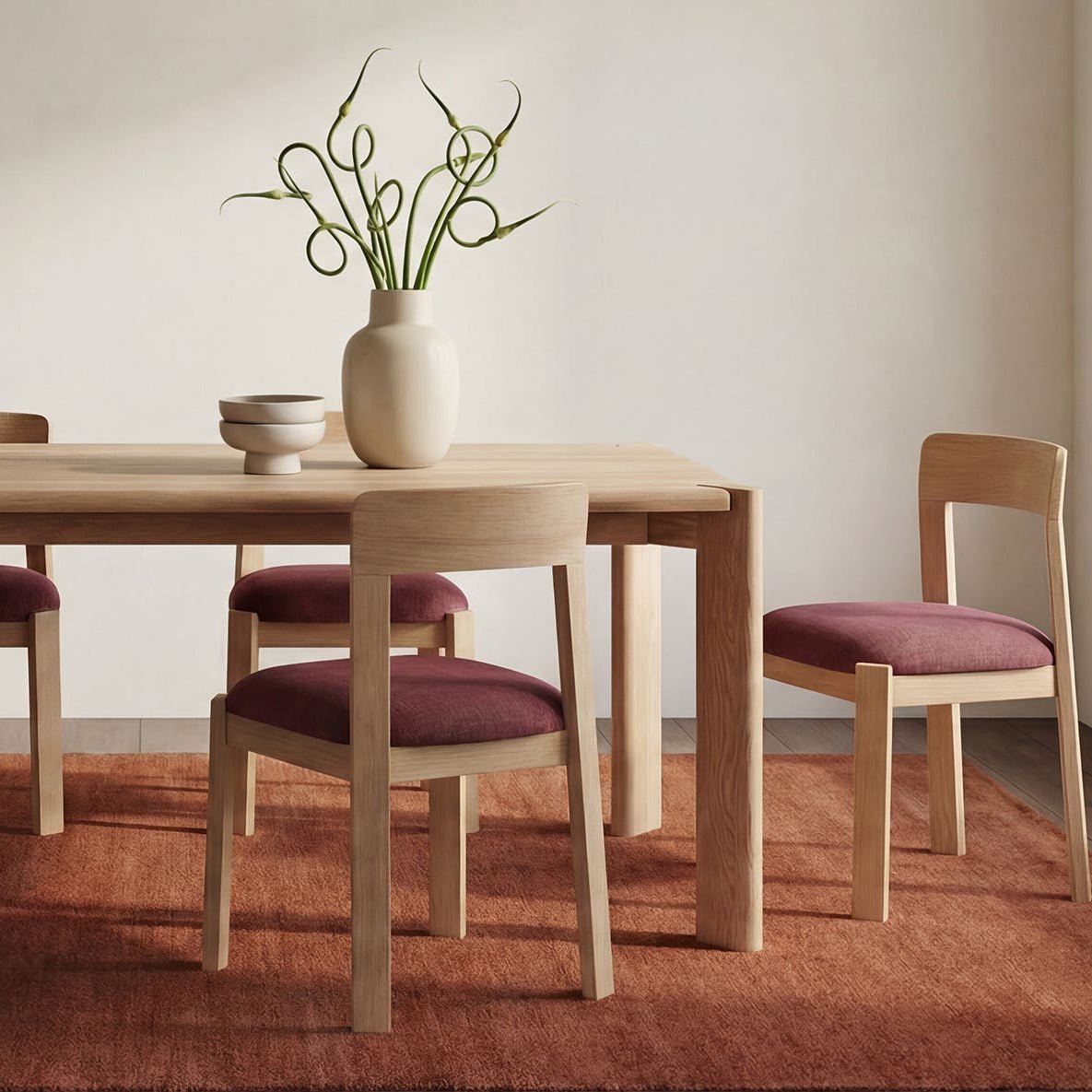 Ensemble de 2 chaises de salle à manger Olsen | Chêne massif | 2 couleurs
