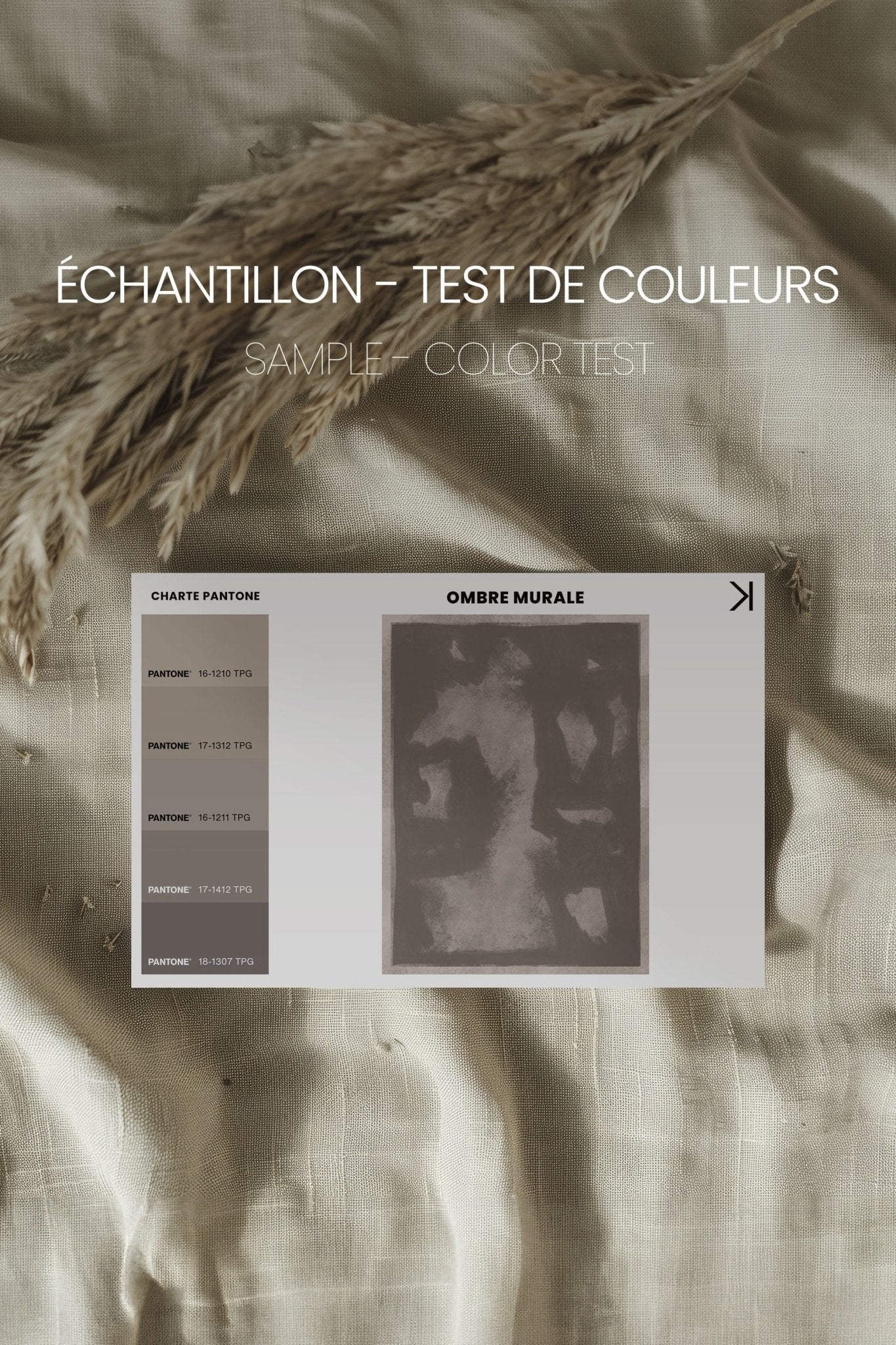 OMBRE MURALE, Oeuvre sur toile étirée - Les Trouvailles de JustinecanvasOleka CanvasÉchantillon - Test de couleursSans Cadre - Monté Galerie