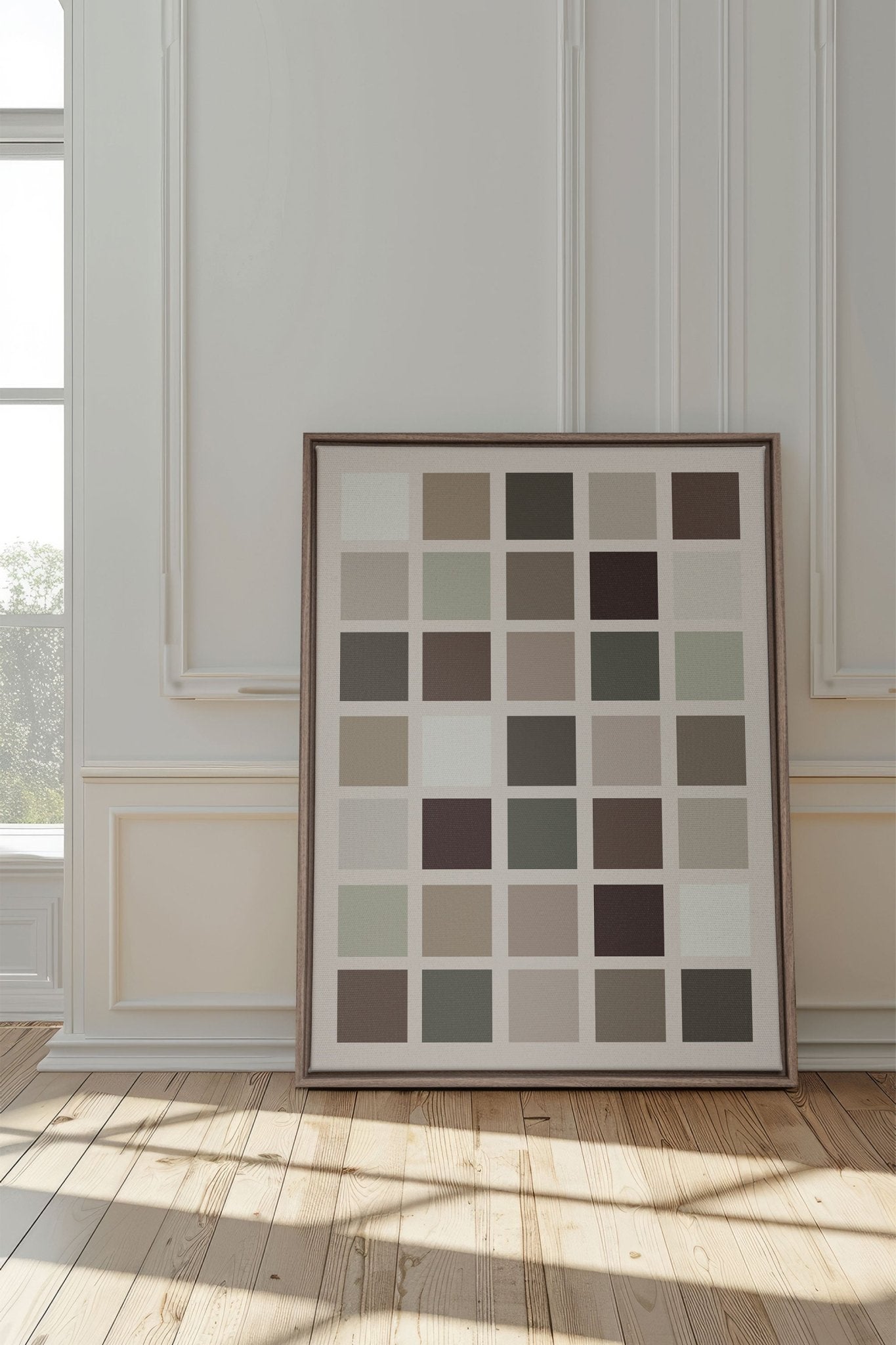 ORGANIZED TONES, Oeuvre sur toile étirée - Les Trouvailles de JustinecanvasOleka Canvas12x16Bois Oak