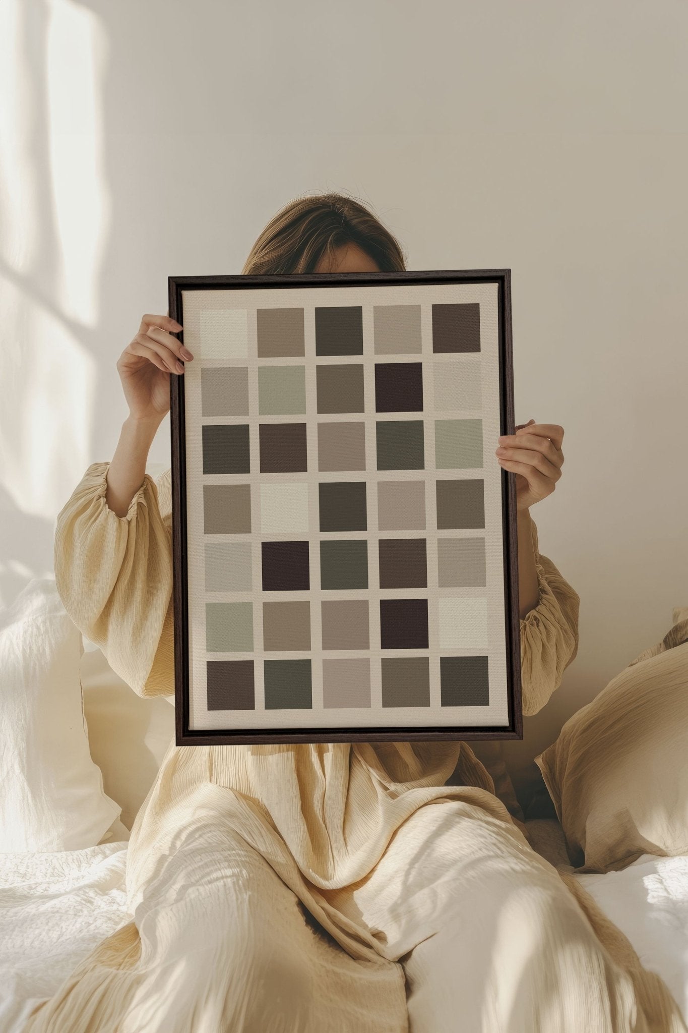 ORGANIZED TONES, Oeuvre sur toile étirée - Les Trouvailles de JustinecanvasOleka Canvas12x16Espresso