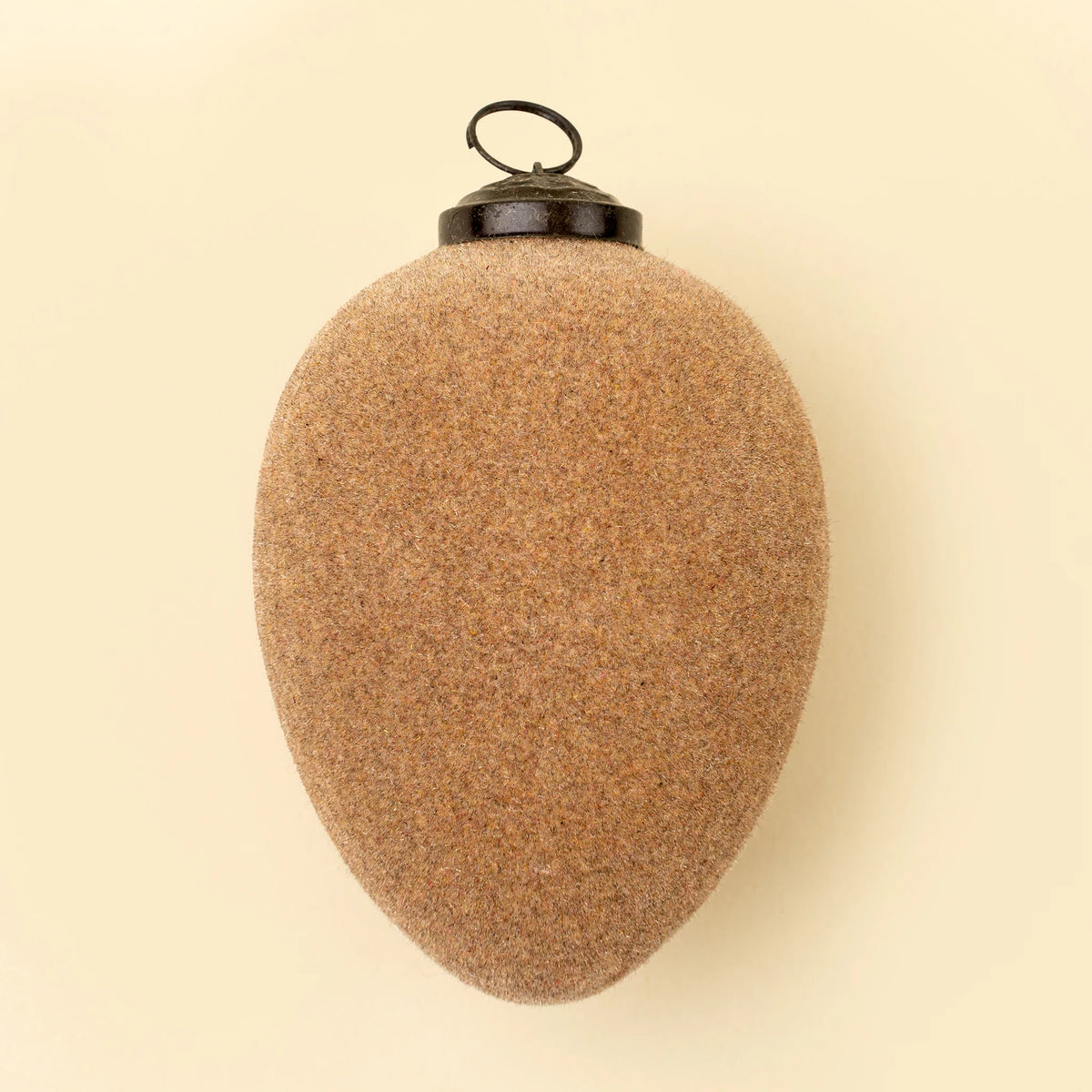 Ornement de Noël Velvet Egg | Velours rose poudré