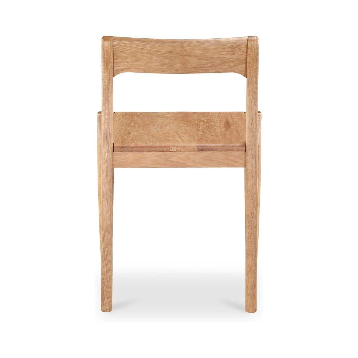 Set of 2 Otis chairs in natural solid oak