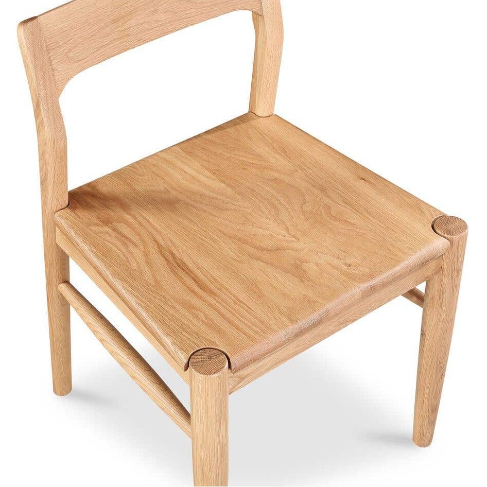 Set of 2 Otis chairs in natural solid oak