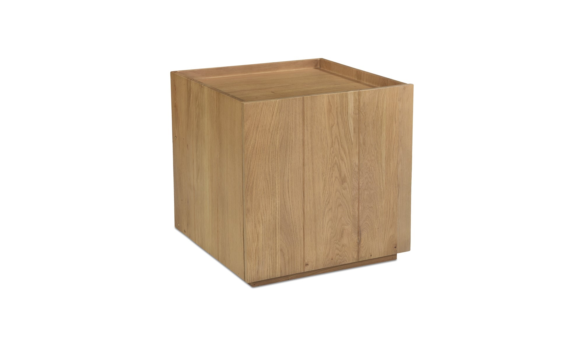 Lit Parana en bois massif avec tables de nuit | Chêne naturel | Design épuré