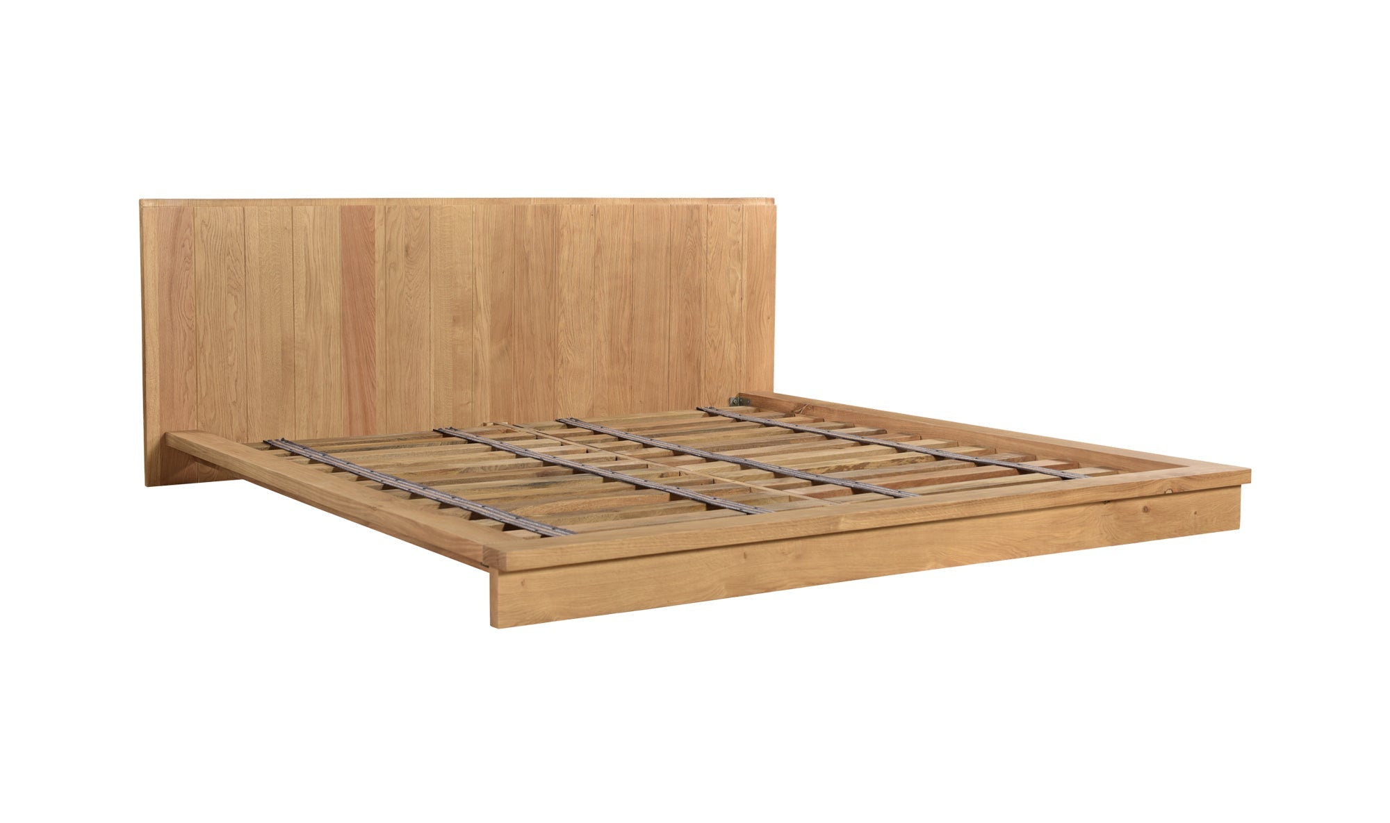 Lit Parana en bois massif avec tables de nuit | Chêne naturel | Design épuré