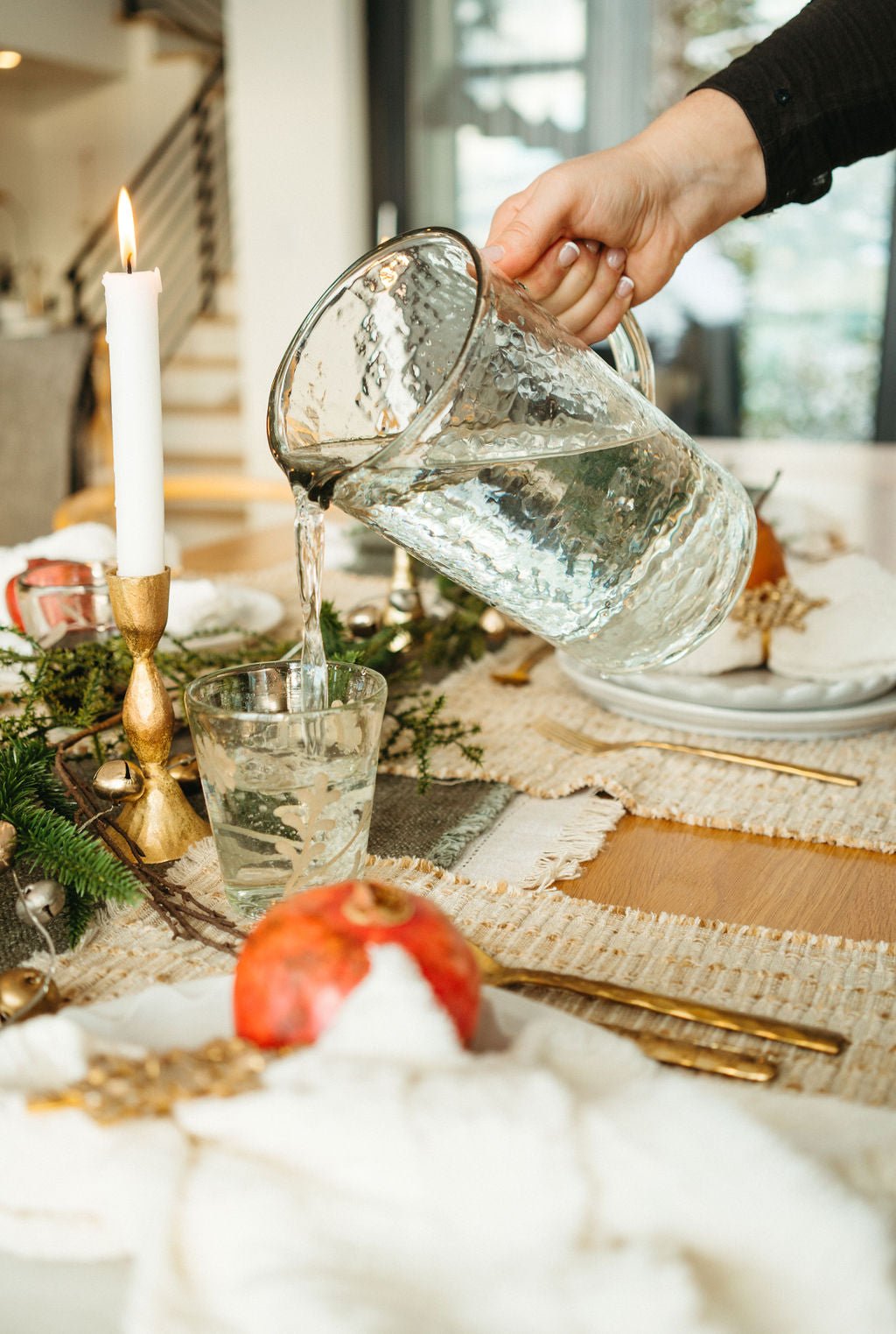 Pichet Montenegro | Texture Martelée en Verre Soufflé à la Main - Les Trouvailles de JustineIndaba Home