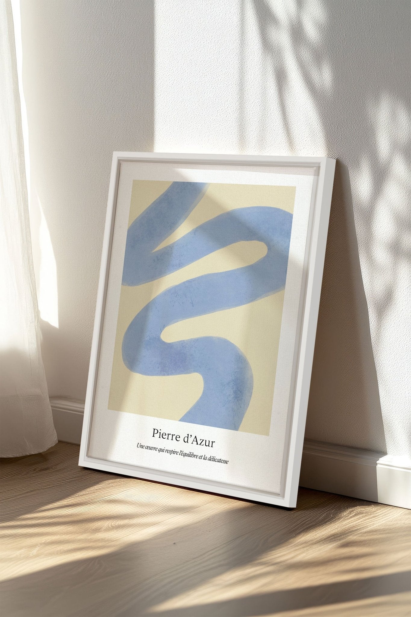 PIERRE D'AZUR, Oeuvre sur toile étirée - Les Trouvailles de JustinecanvasOleka Canvas12x16Blanc