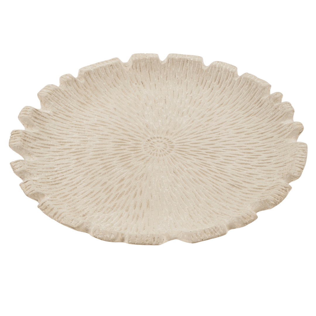 Plateau Coral en Papier Mâché | Façonné à la Main - Les Trouvailles de JustineIndaba Home