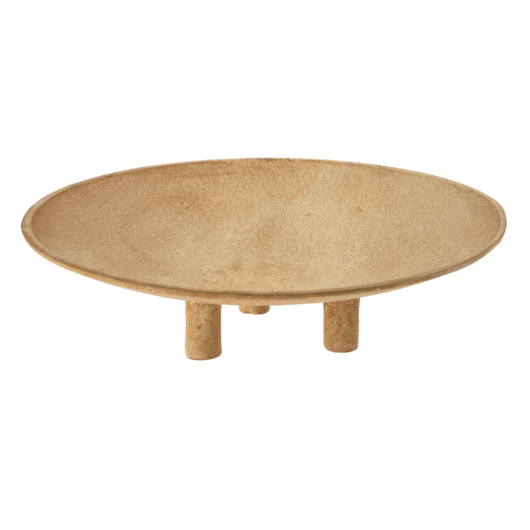 Plateau sur pied Pascal | Grand format | Aluminium texturé fait à la main - Les Trouvailles de JustineIndaba Home