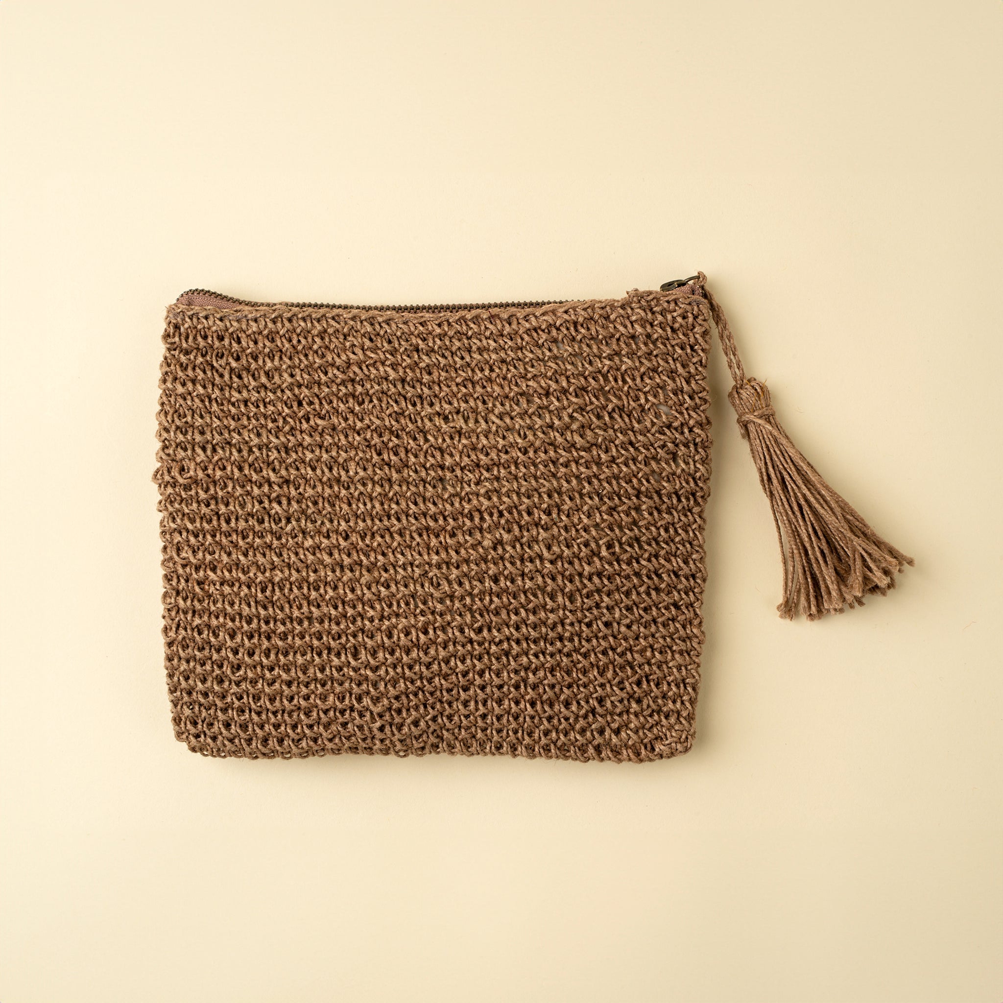 Pochette Lola tissée en jute, Naturel | Petit format | Jute et coton | Fait à la main | Indaba - Les Trouvailles de JustineIndaba Home