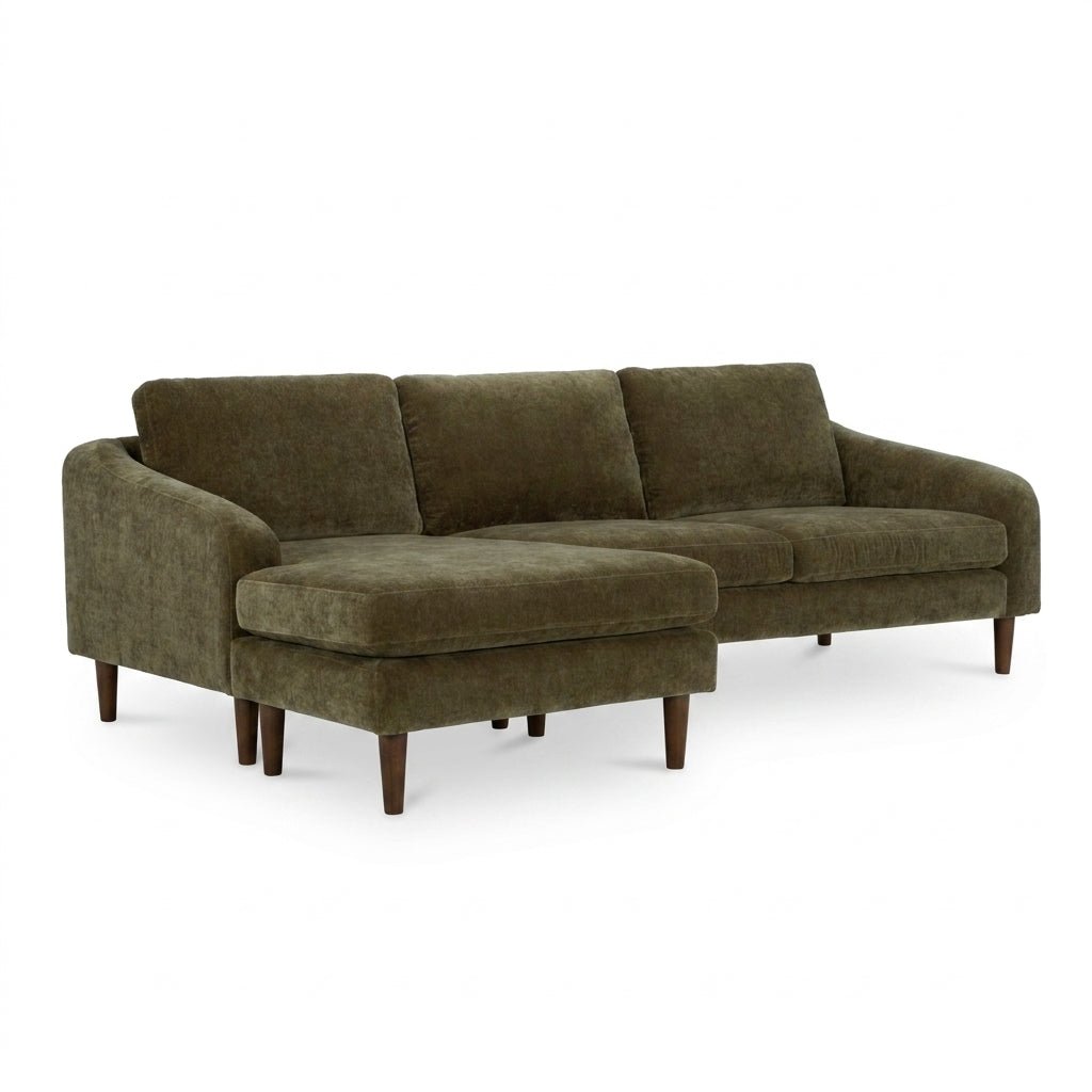 Canapé sectionnel Qarchak | Chaise longue réversible | Tissu recyclé