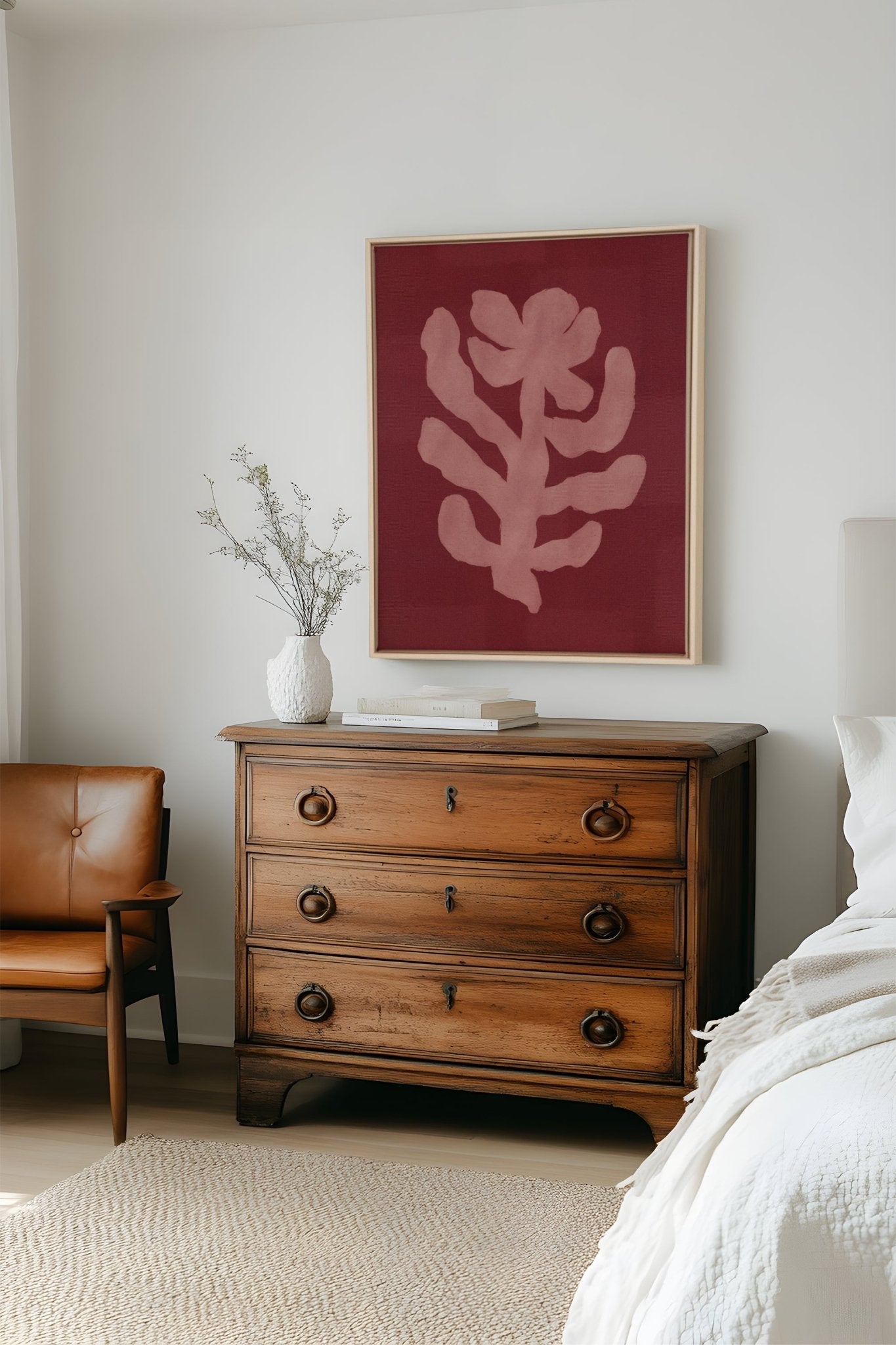 RED CHERRY, Oeuvre sur toile étirée - Les Trouvailles de JustinecanvasOleka Canvas12x16Bois naturel