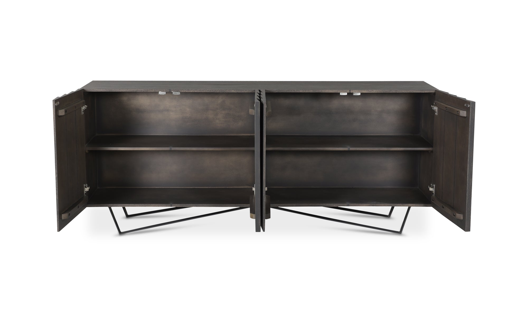 Buffet Rotterdam 4 portes en bois de manguier | Design contemporain | Piètement en fer