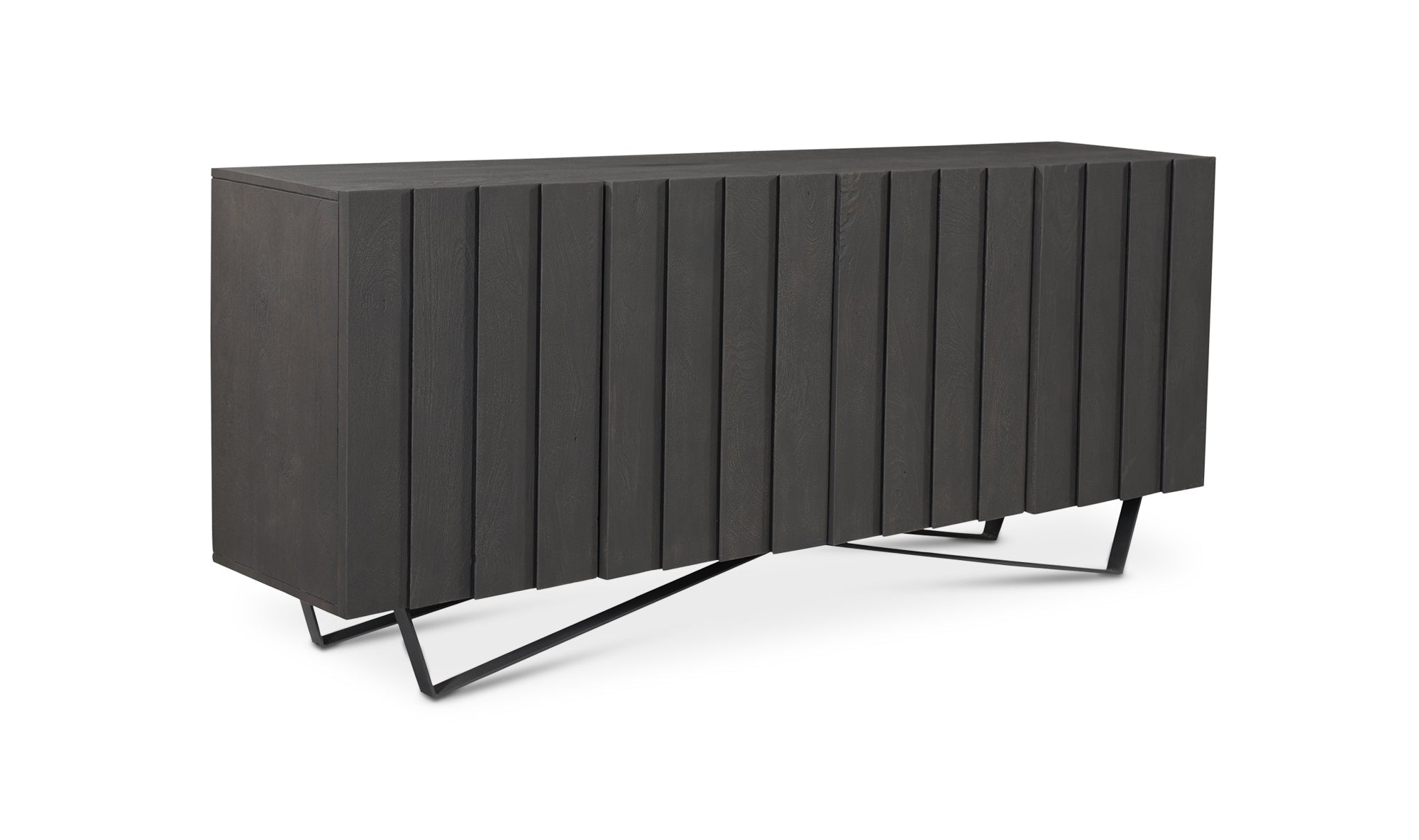 Buffet Rotterdam 4 portes en bois de manguier | Design contemporain | Piètement en fer