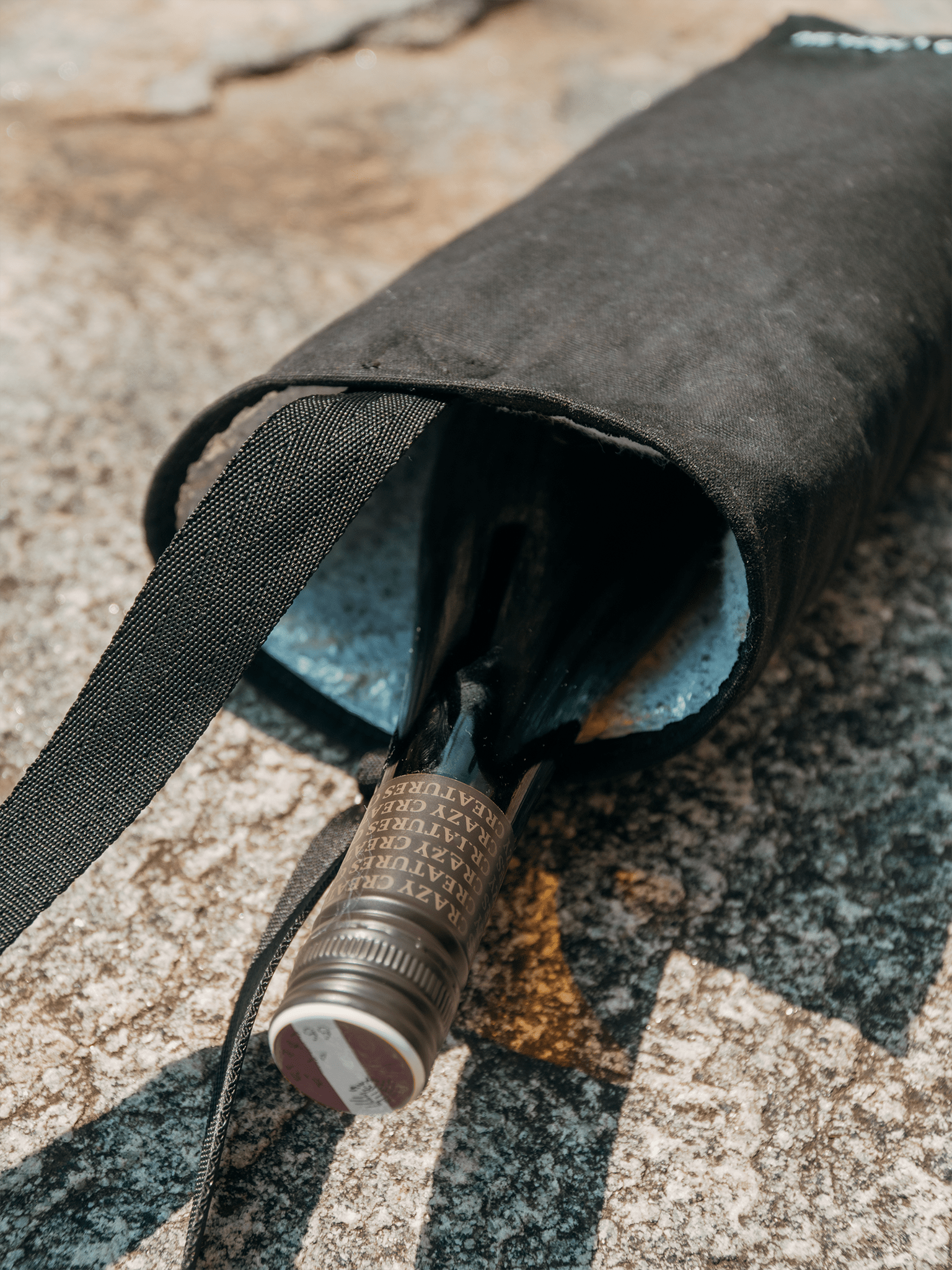 Sac à bouteille de vin isolé à l'asclépiade | Sac isotherme à vin | Lasclay - Les Trouvailles de JustineLasclayNoir
