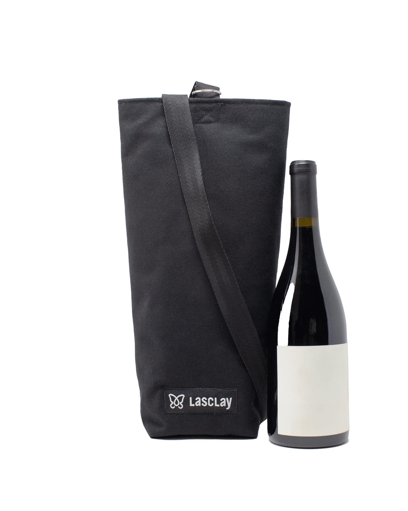 Sac à bouteille de vin isolé à l'asclépiade | Sac isotherme à vin | Lasclay - Les Trouvailles de JustineLasclayNoir