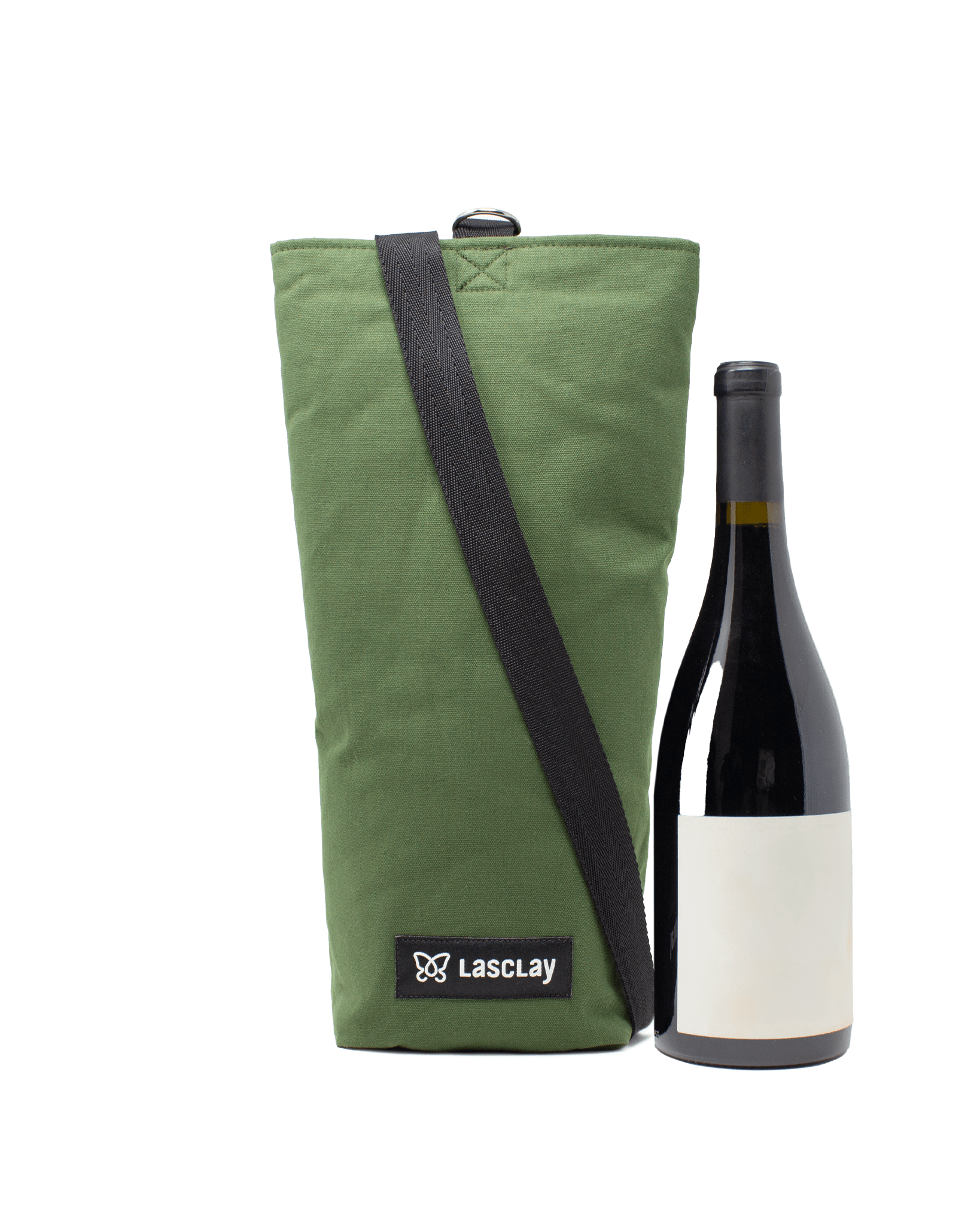 Sac à bouteille de vin isolé à l'asclépiade | Sac isotherme à vin | Lasclay - Les Trouvailles de JustineLasclayVert