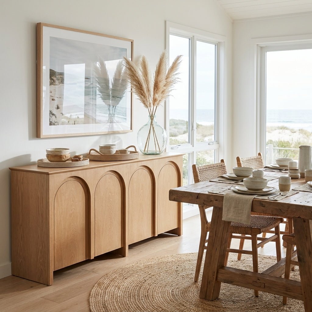 Saela Sideboard | Solid ash | Arched fronts | Handcrafted