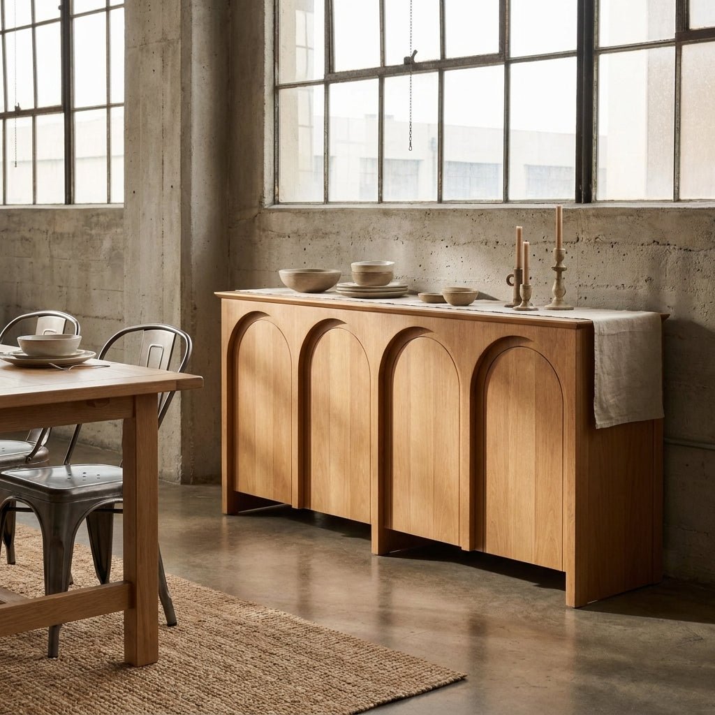 Saela Sideboard | Solid ash | Arched fronts | Handcrafted
