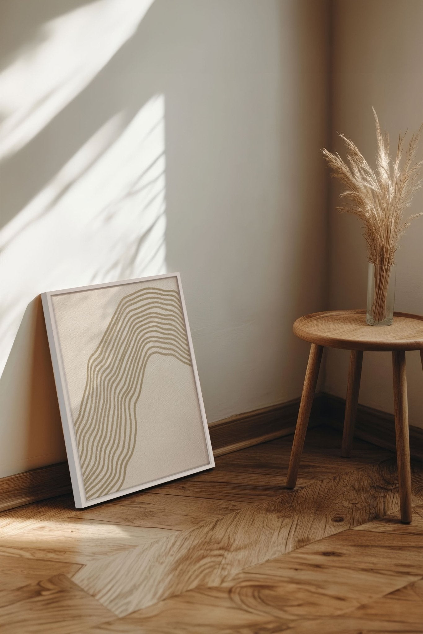 SANDLINES, Oeuvre sur toile étirée - Les Trouvailles de JustinecanvasOleka Canvas12x16Blanc