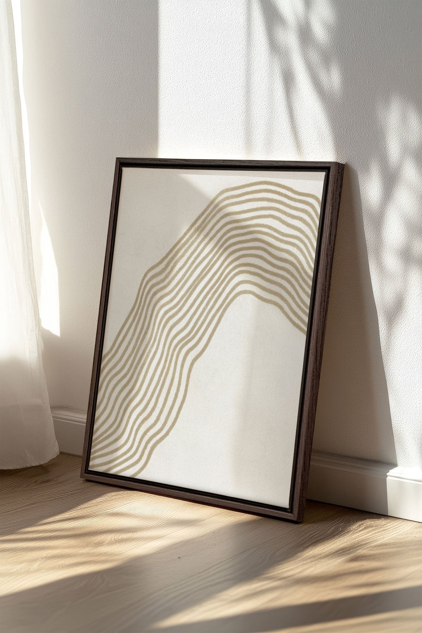 SANDLINES, Oeuvre sur toile étirée - Les Trouvailles de JustinecanvasOleka Canvas12x16Espresso