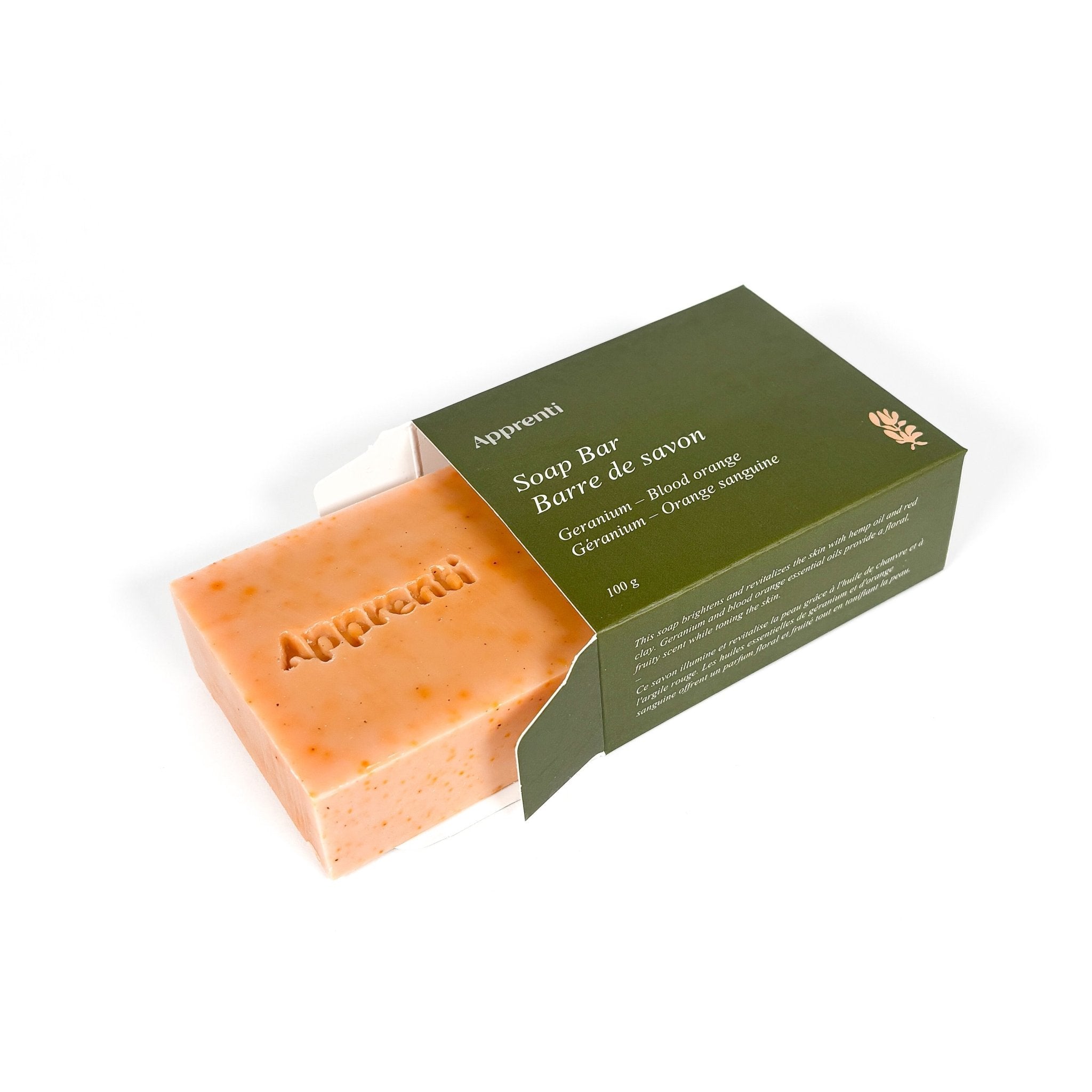 Savon Géranium & Orange Sanguine | Apprenti - Les Trouvailles de JustineBar SoapApprenti