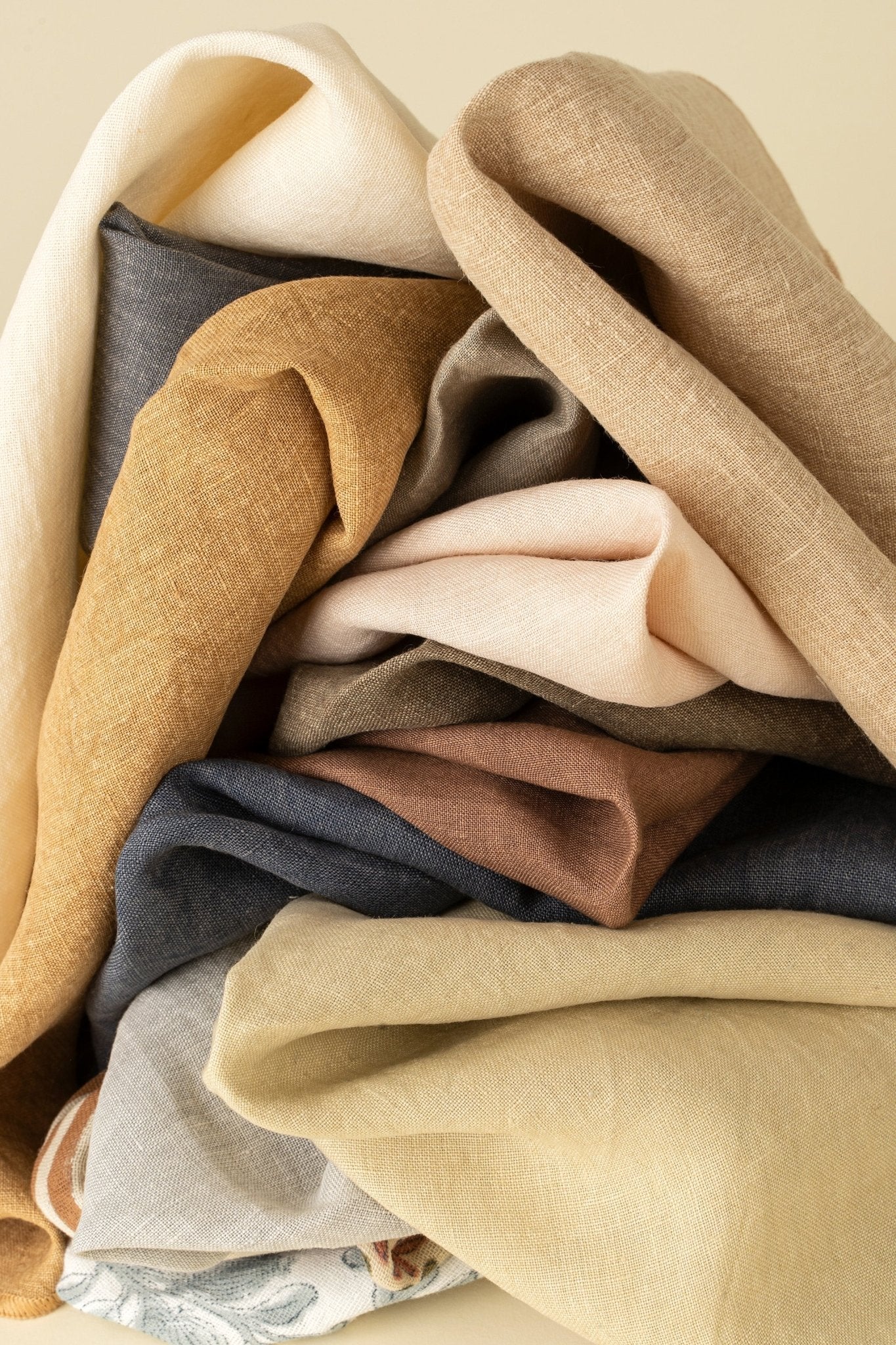 Serviettes de table en lin lavé Stonewashed, Argile | Lot de 4 | Indaba - Les Trouvailles de JustineIndaba Home