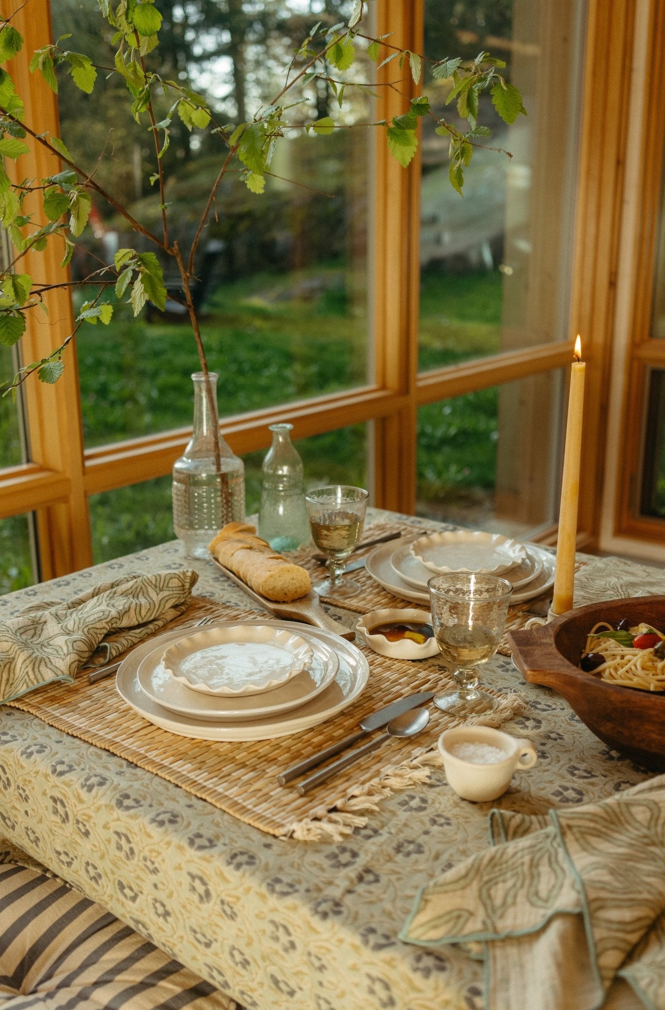 Serviettes de table Nori fait à la main | Ensemble de 4 | Coton biologique - Les Trouvailles de JustineIndaba Home