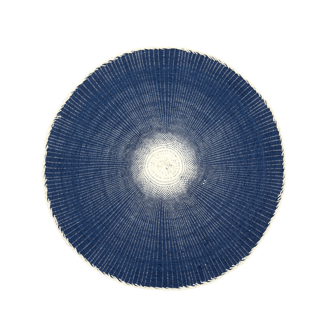 Set de Table Tissé à la Main Willa | 38 x 38 cm | Bleu Marine - Les Trouvailles de JustineIndaba Home