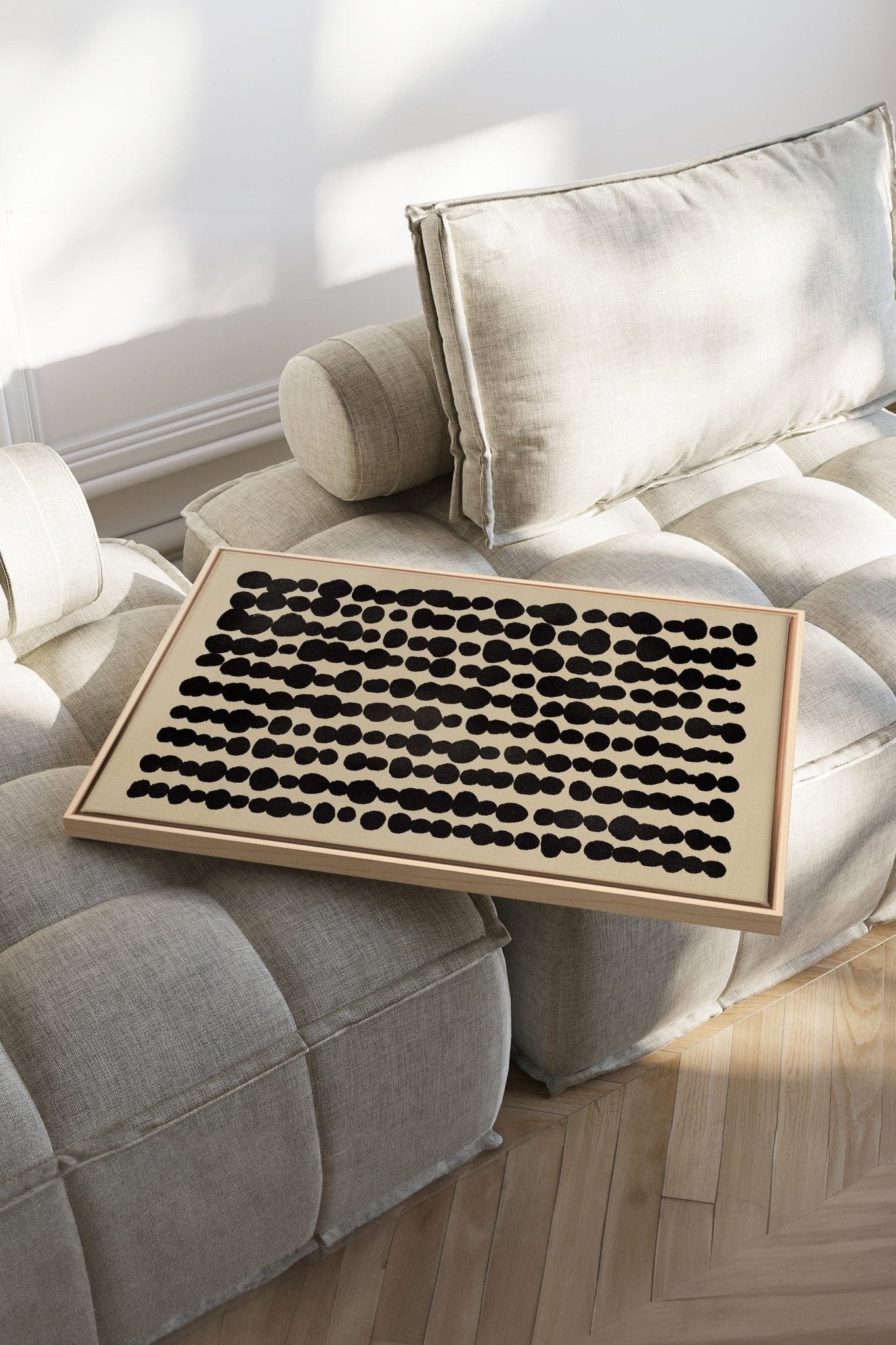 SHADOW SCRIPT, Oeuvre sur toile étirée - Les Trouvailles de JustinecanvasOleka Canvas16x12Bois naturel