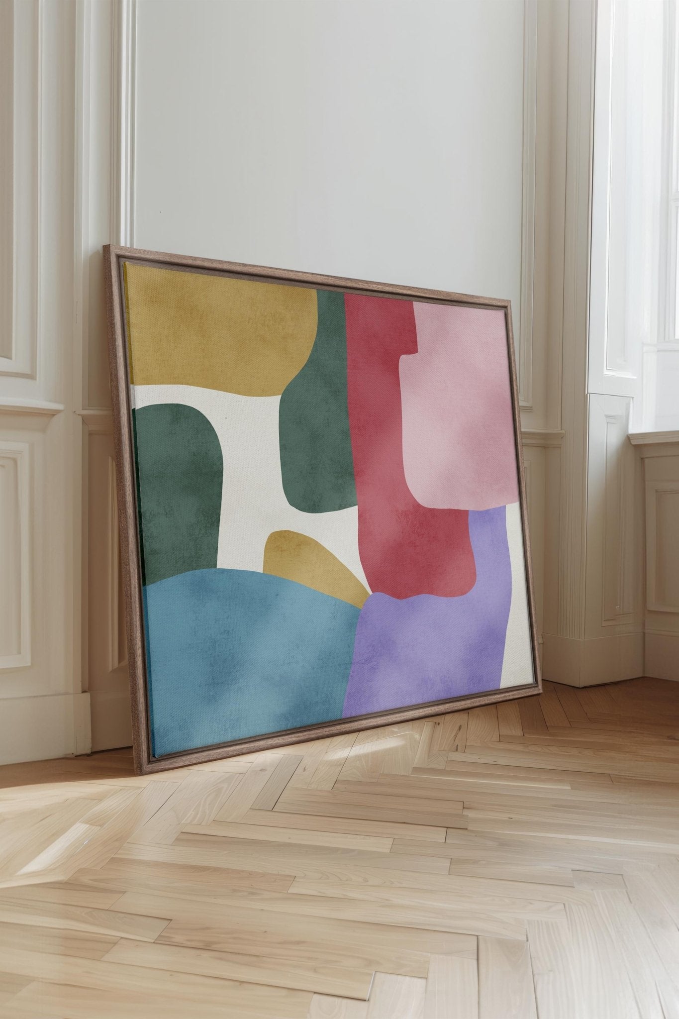 SOFT MOSAIC, Oeuvre sur toile étirée - Les Trouvailles de JustinecanvasOleka Canvas16x12Bois Oak