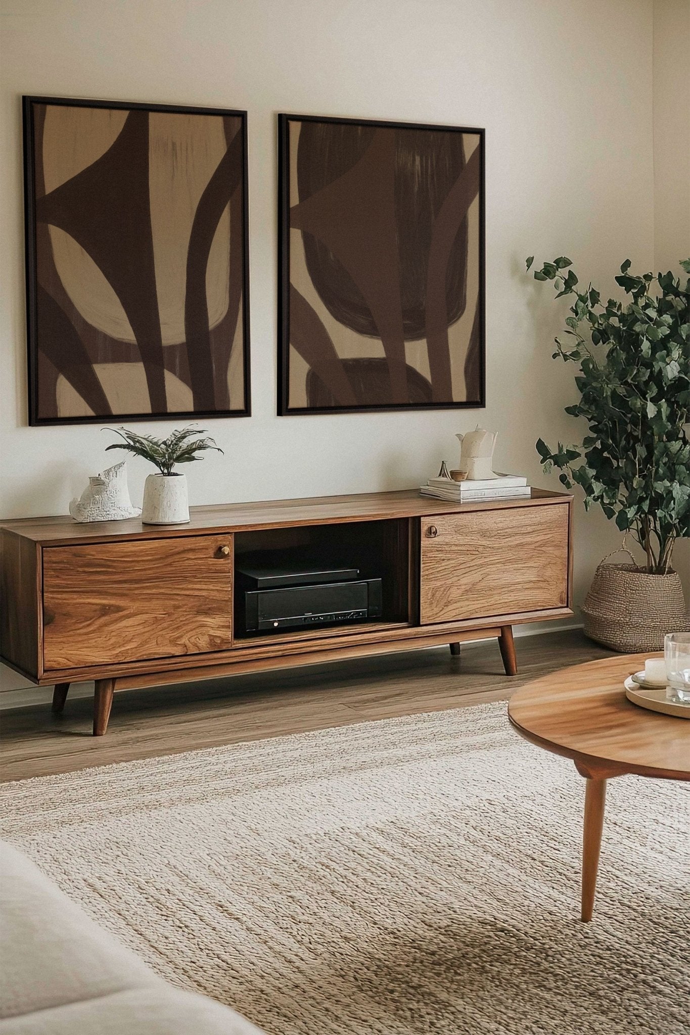 SOFT PATHWAYS DUO (2 Oeuvres sur toile étirée) - Les Trouvailles de JustineDuo & TrioOleka Canvas9x12Noir